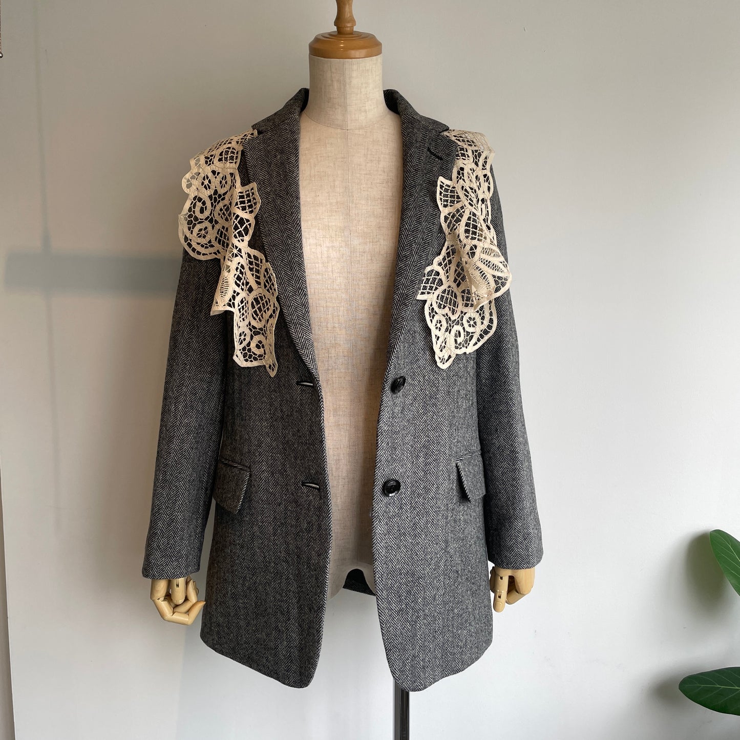 Heriter //wool herringbone jacket(つけ衿付き)H2-25-6004