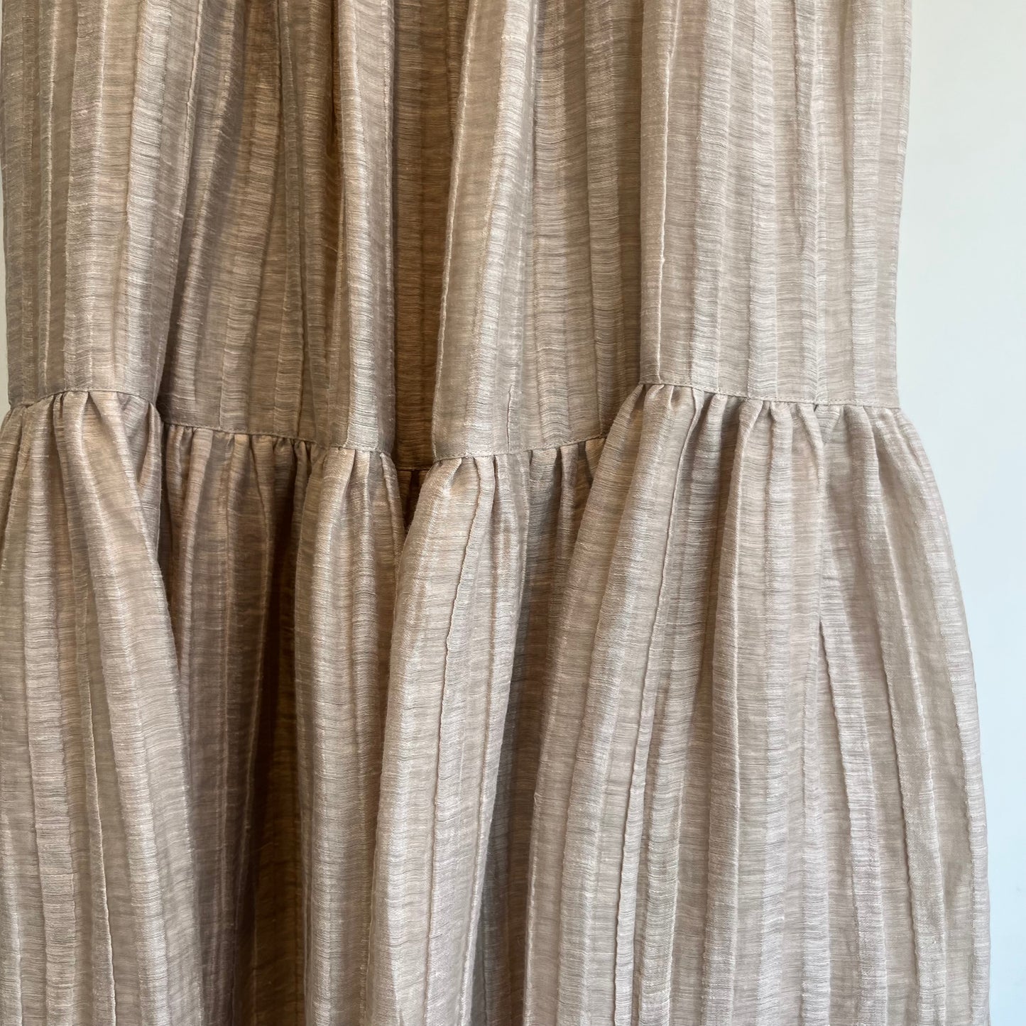 SIHIRAI//ACAR LINEN NYLON JAQUARD GATHER SK CHSS25-5113