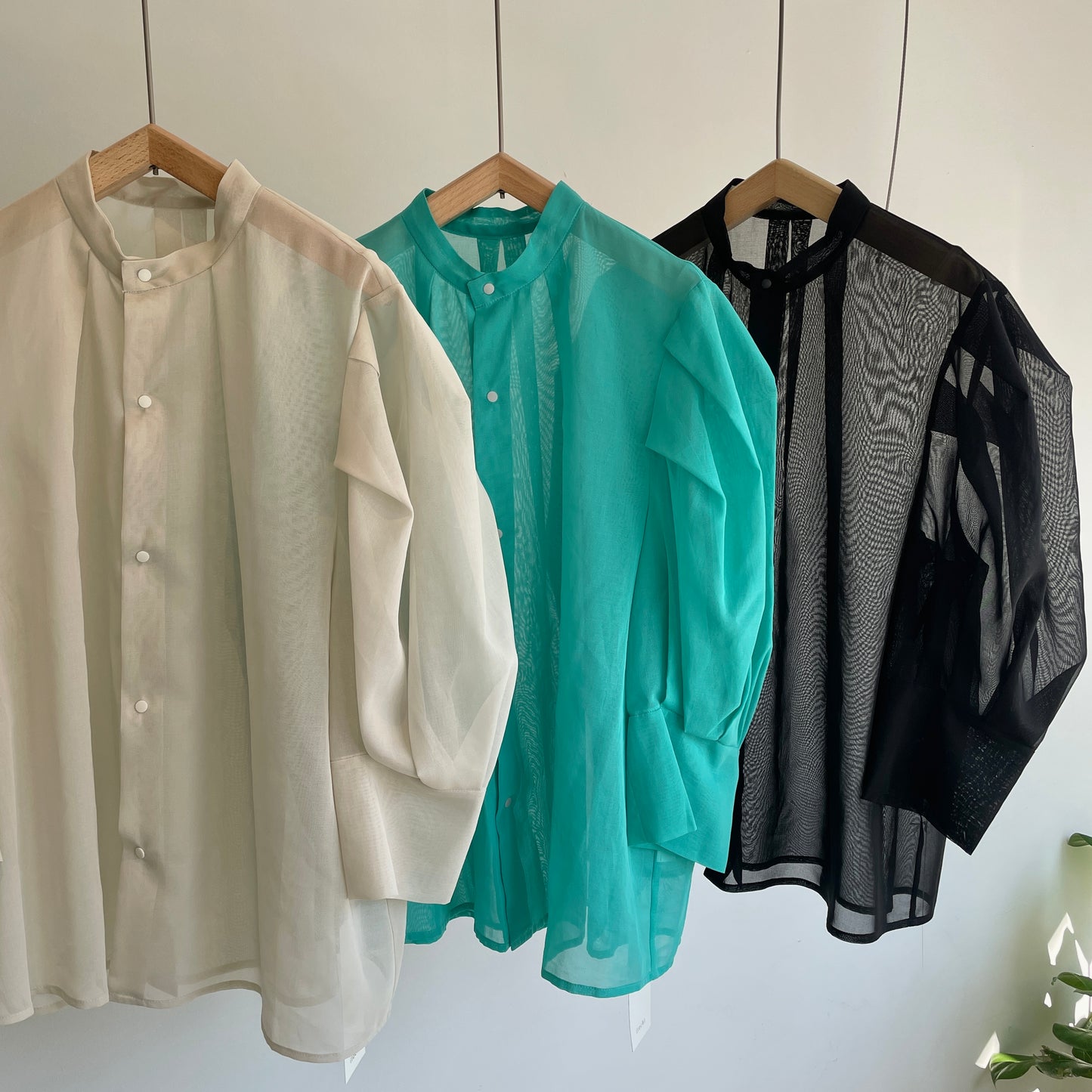itochi //100/2 cotton organdy transparent blouse
