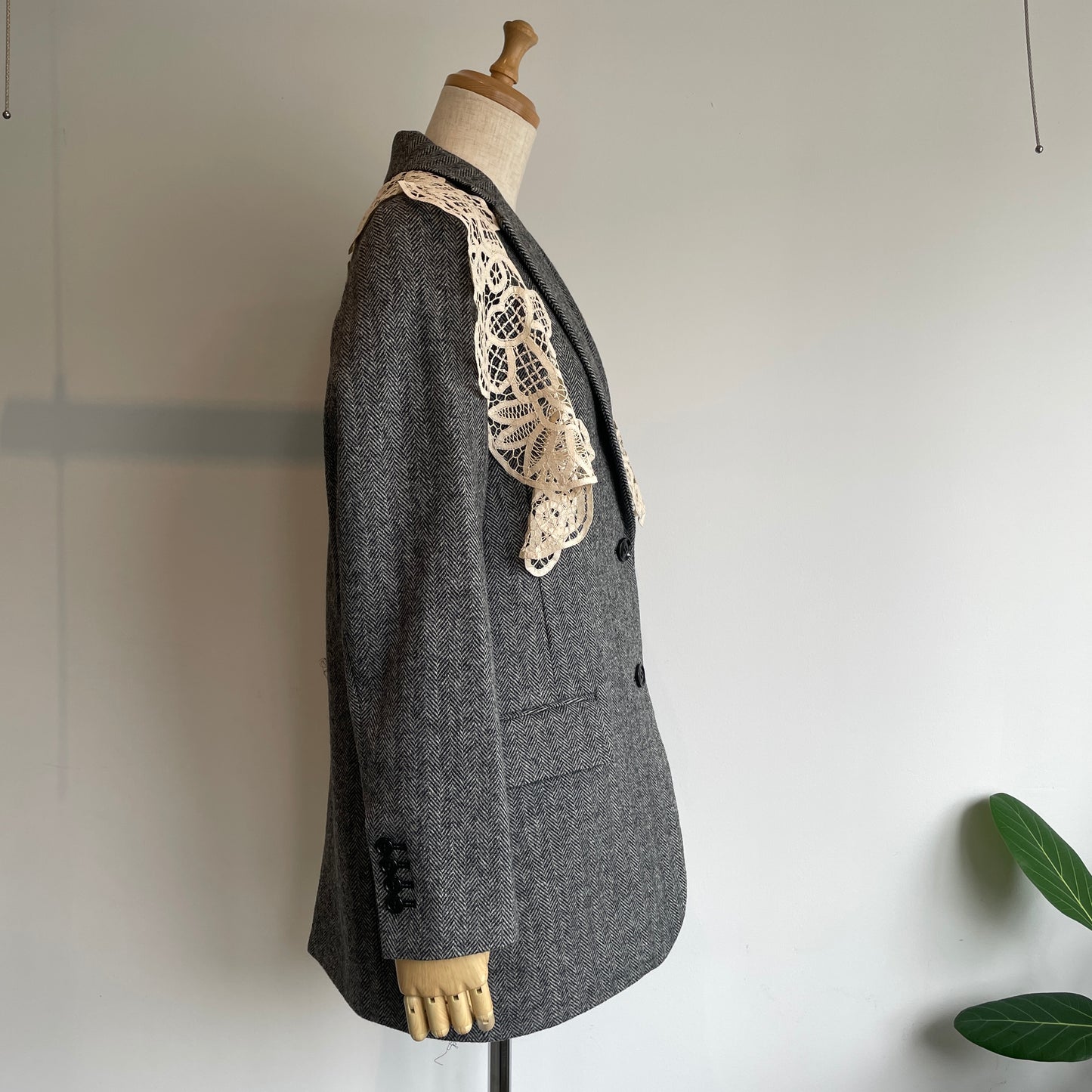 Heriter //wool herringbone jacket(つけ衿付き)H2-25-6004