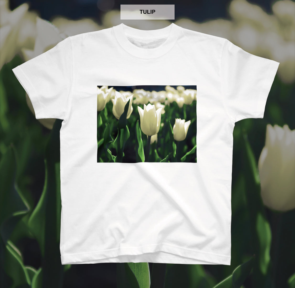 mayfool//チューリッププリント半袖Tシャツ5-6-001