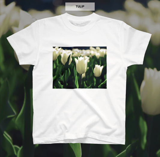 mayfool//チューリッププリント半袖Tシャツ5-6-001