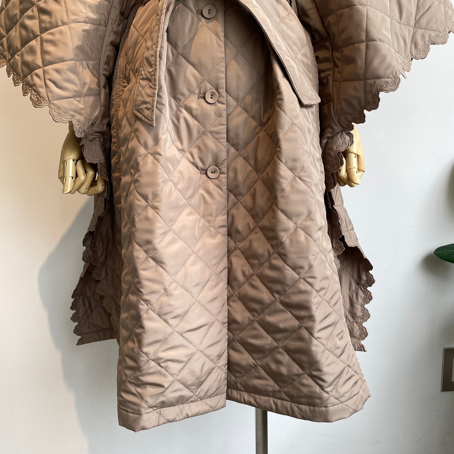 porterdesboutons//キルティングスカラップポンチョコート　P-14-1-057