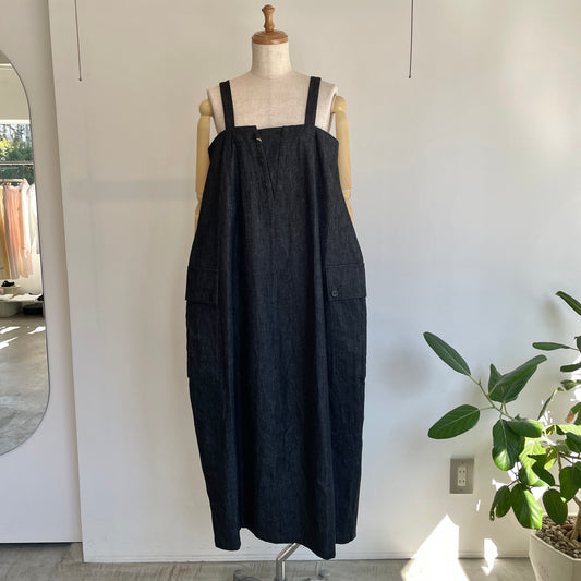 HAVERSACK // 8.5 0Zライトデニム ロングサロペットスカート　662621