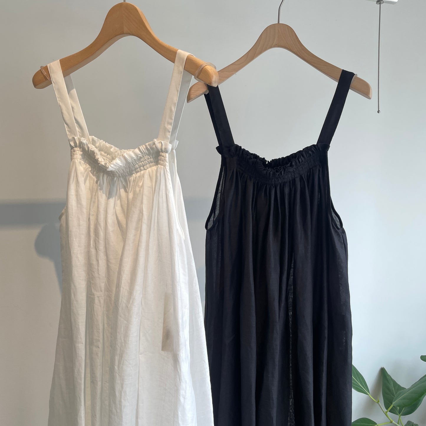 heriter//ramie gathers dress H1-26-7003