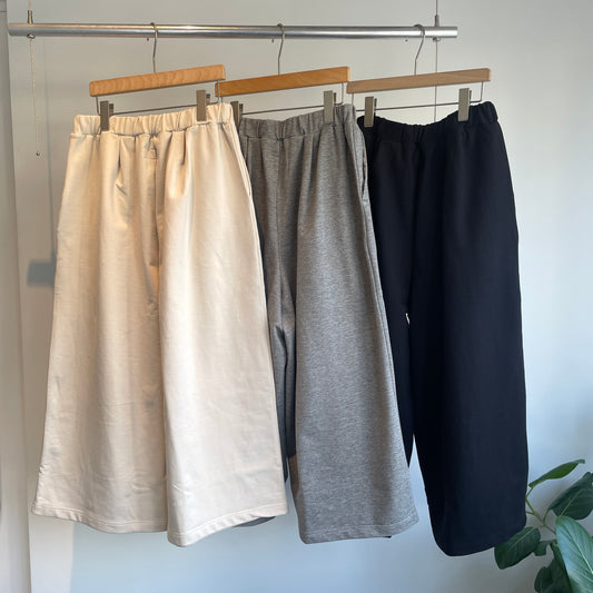 handsofcreation//モチモチ裏毛ハイパーストレッチ8分丈キュロットPT 01540881