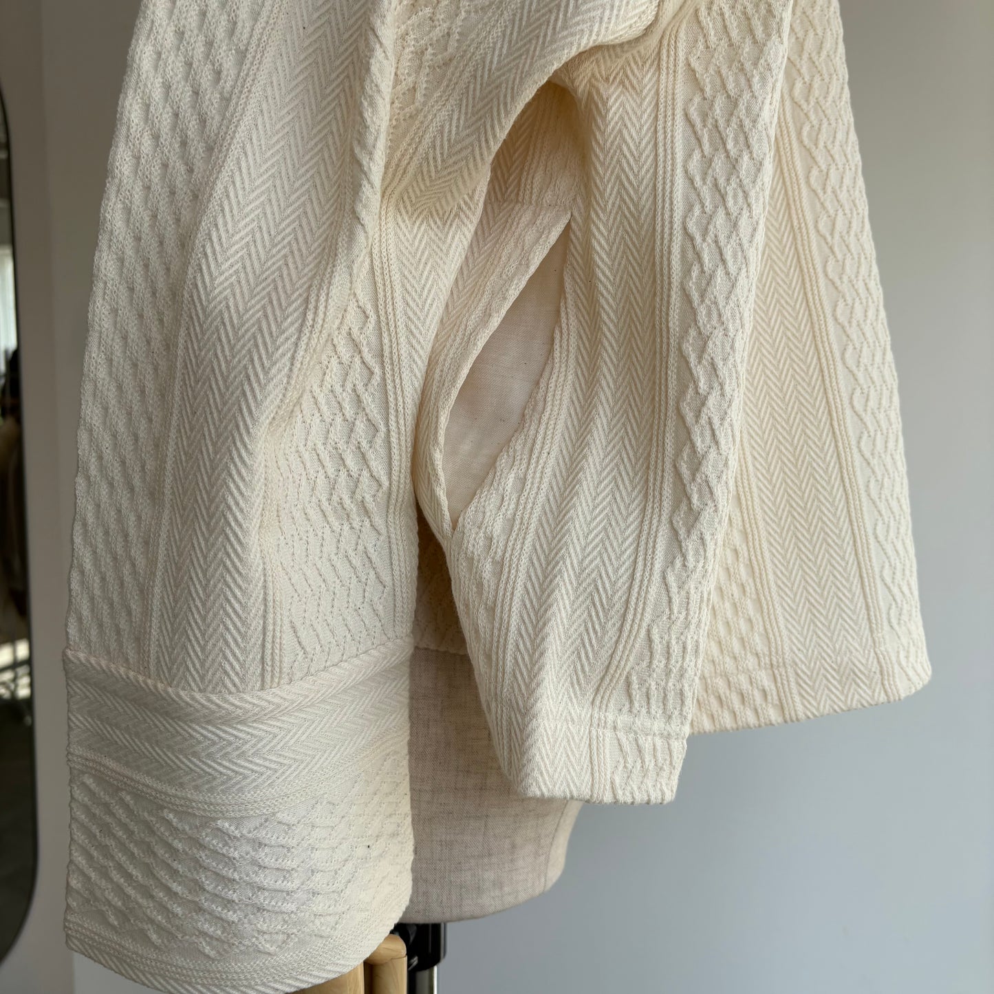 porter des boutons//マルチジャガードカーディガン　P-25068