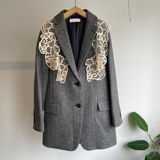 Heriter //wool herringbone jacket（つけ衿付き）H2-25-6004
