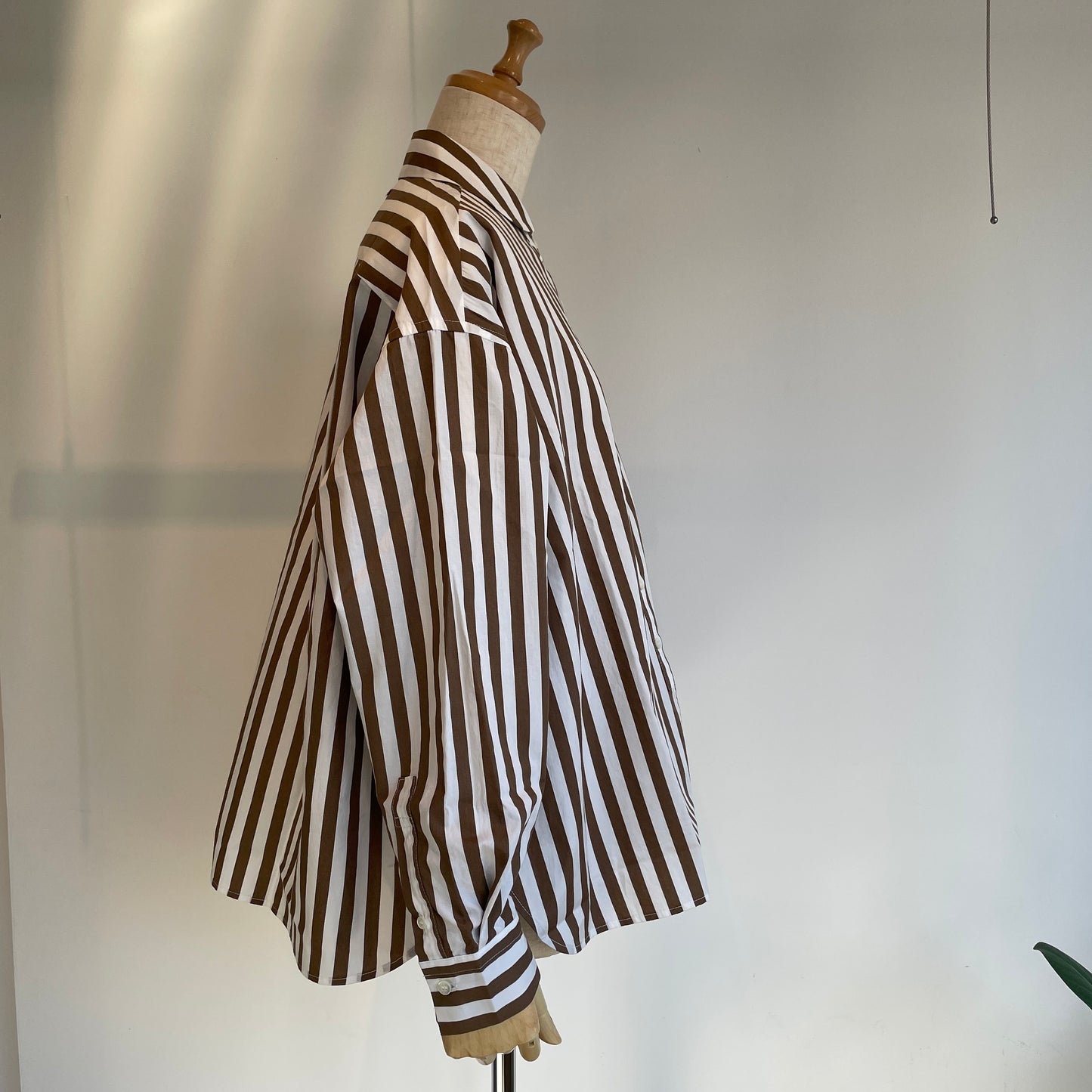 handsofcreation//50ブロードストライププリントラウンドカラーシャツ　01610604