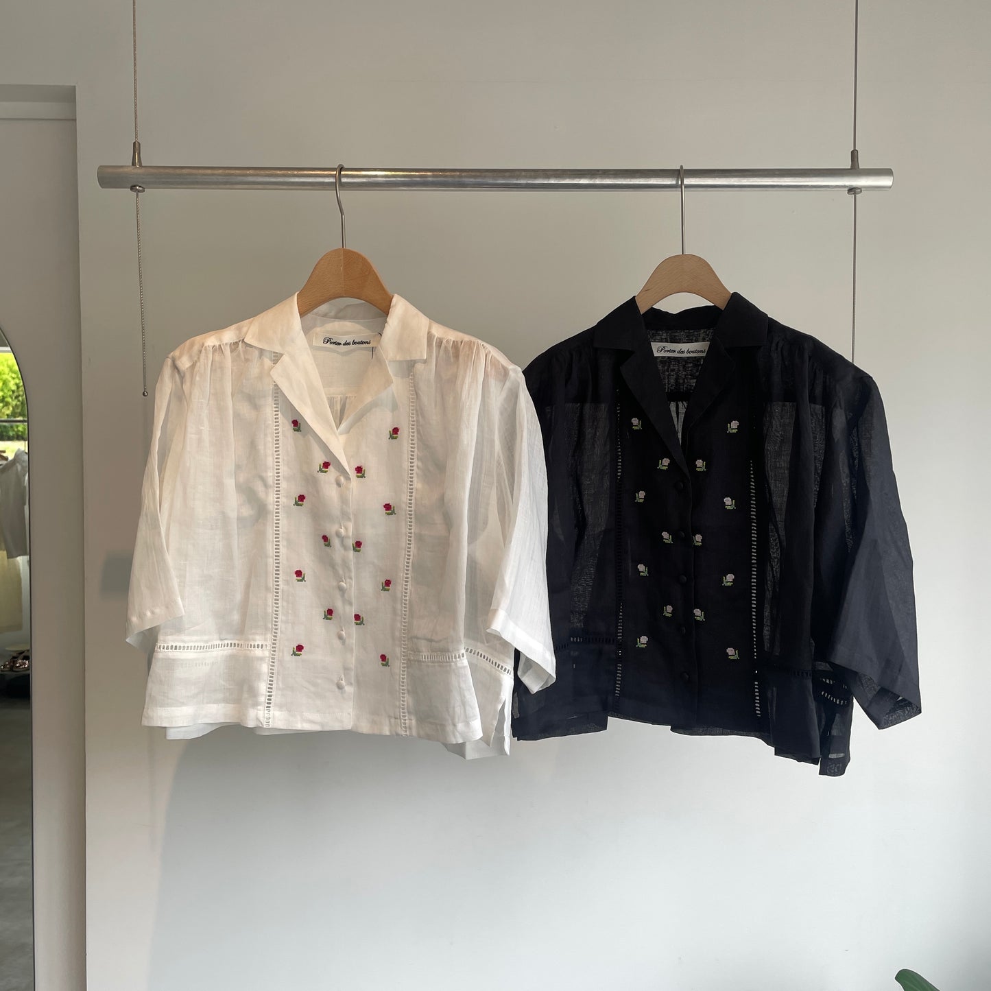 porter des boutons//boutonsオープンカラーシャツ　P21-1-028