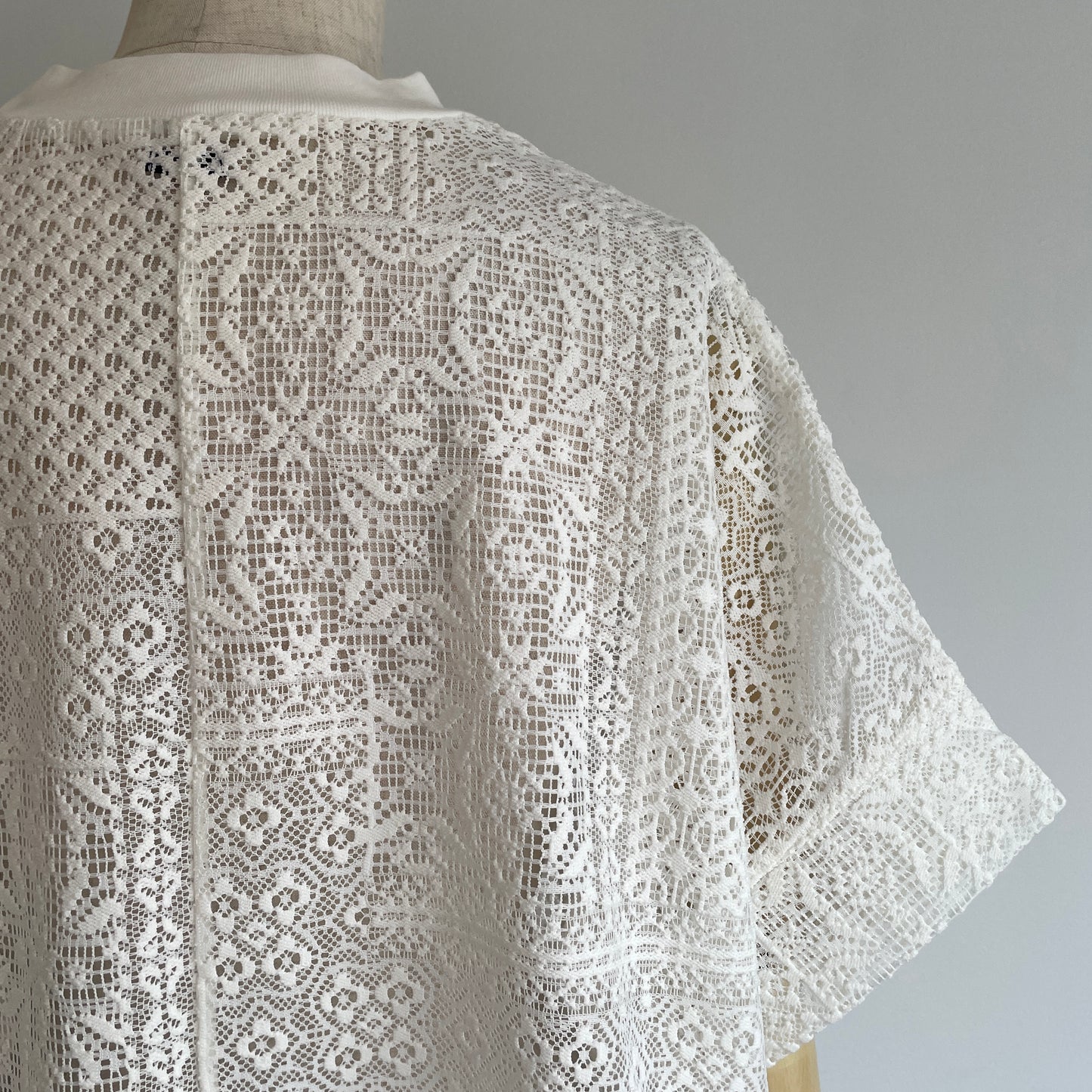 universaltissu//パッチワークレース モックネックドルマンT TS260CT088