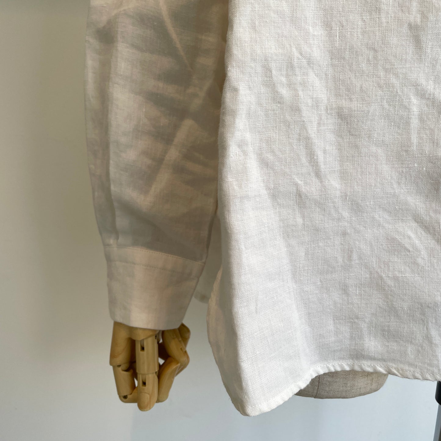 handsofcreation//40/-Linen分微起毛フリルシャツ　01610602