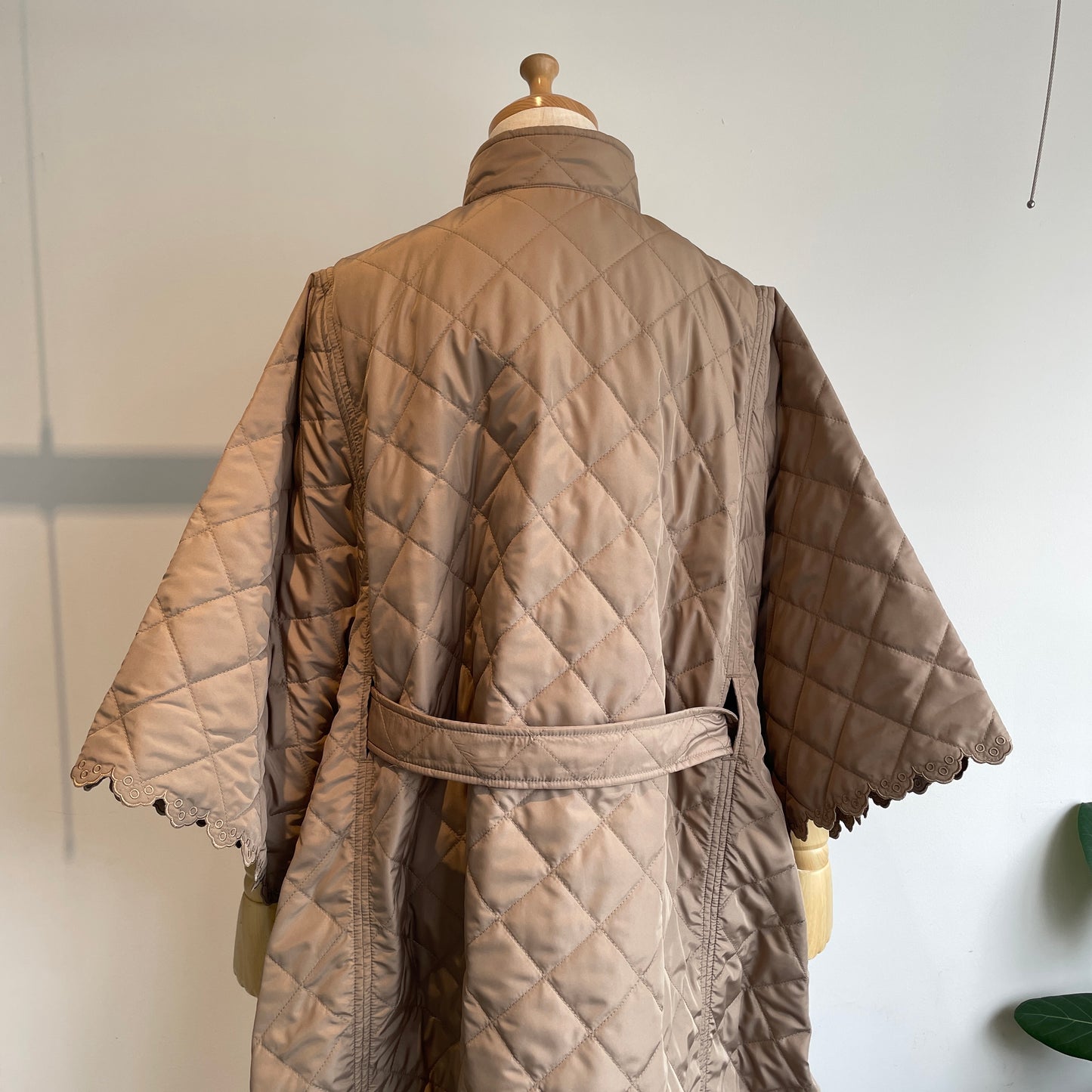 porterdesboutons//キルティングスカラップポンチョコート　P-14-1-057