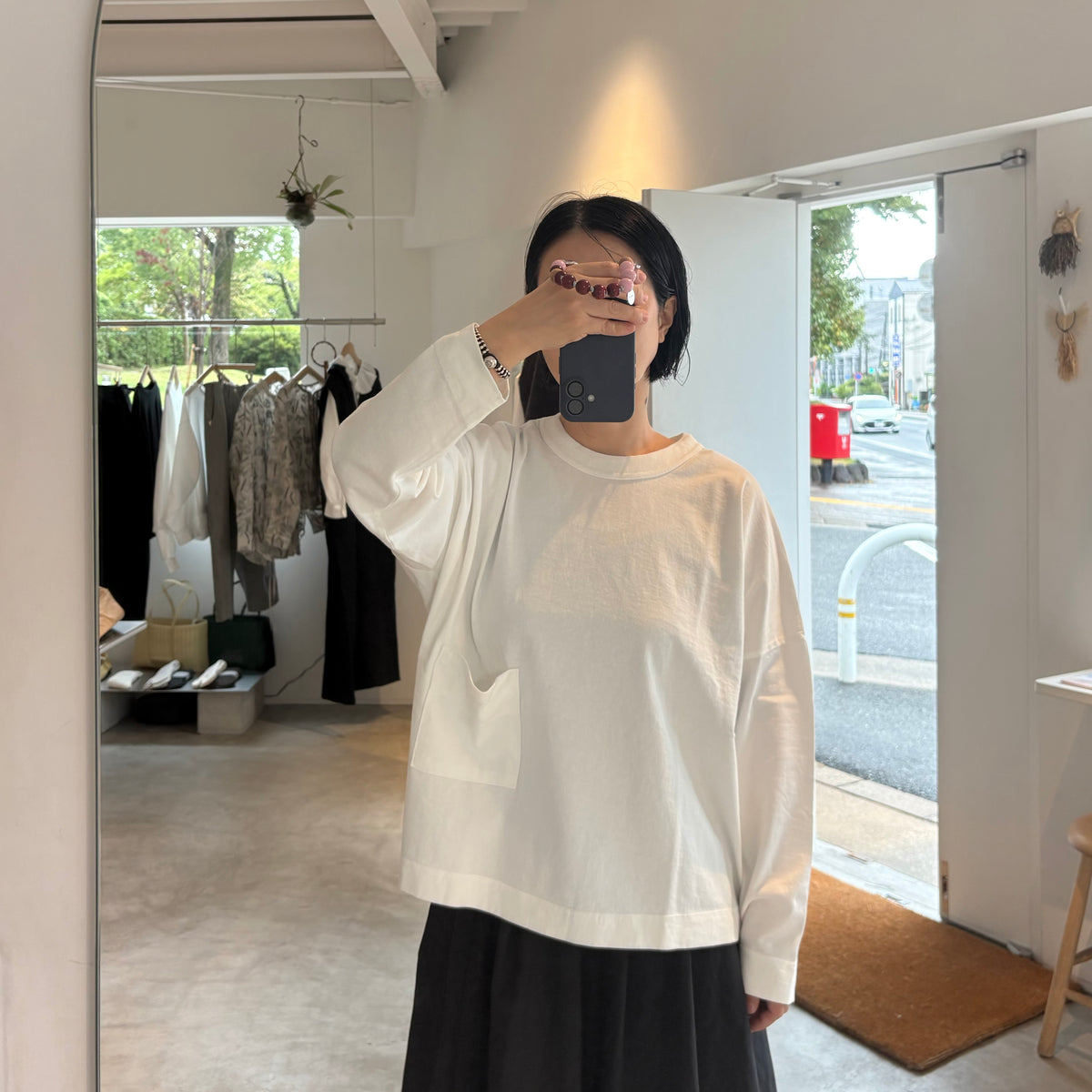 handsofcreation//16/-JPN天竺ドロップショルダーポケットPO 02640827