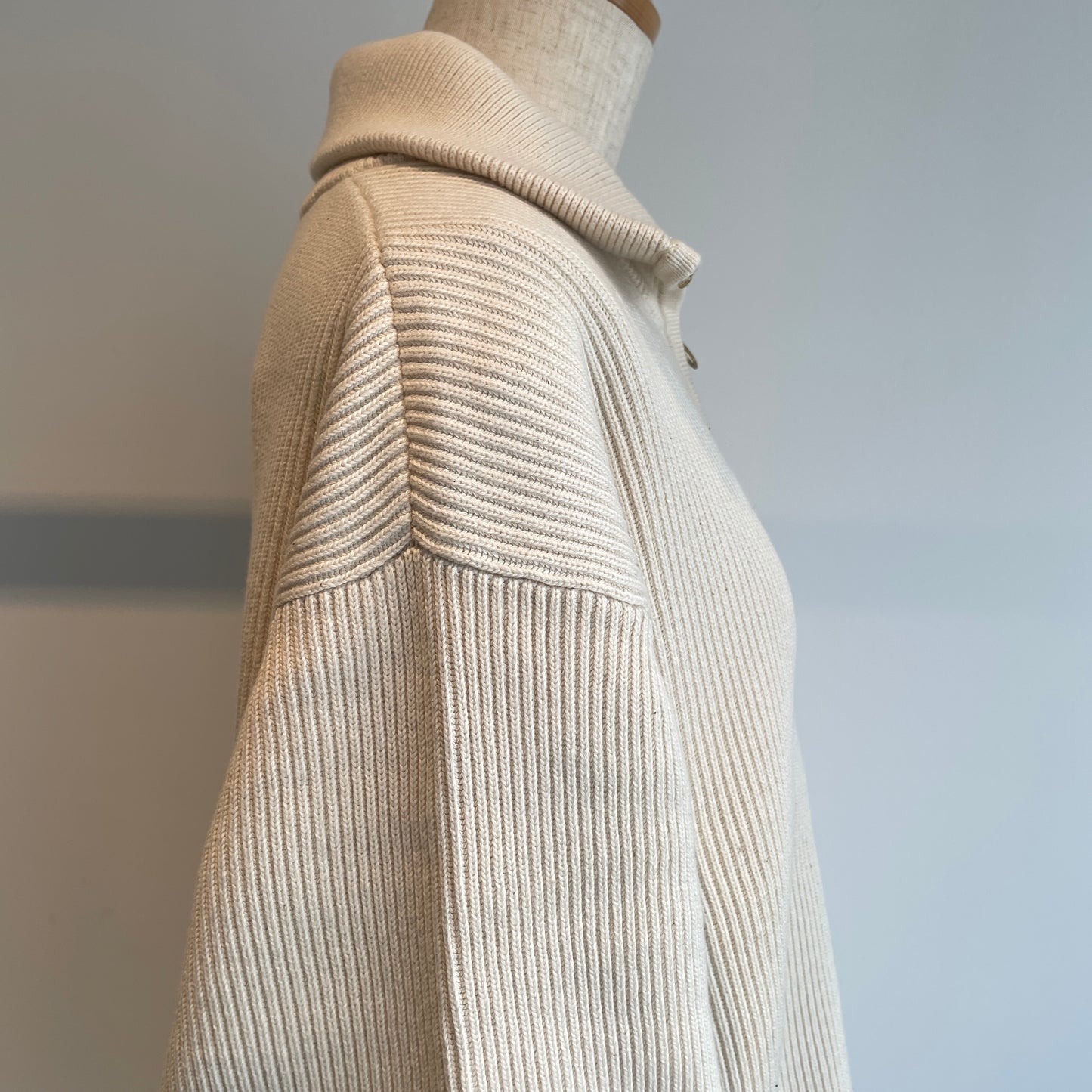 UNDYED //HALF ZIP AZE KNIT 25F214