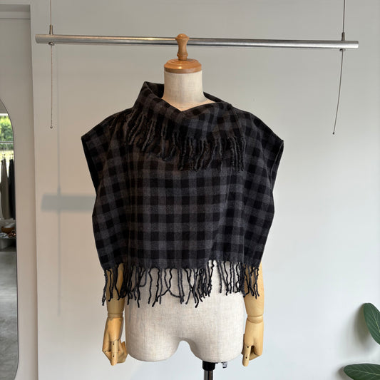 HAVERSACK//ウールビエラチェックフリンジネックウォーマー　382500