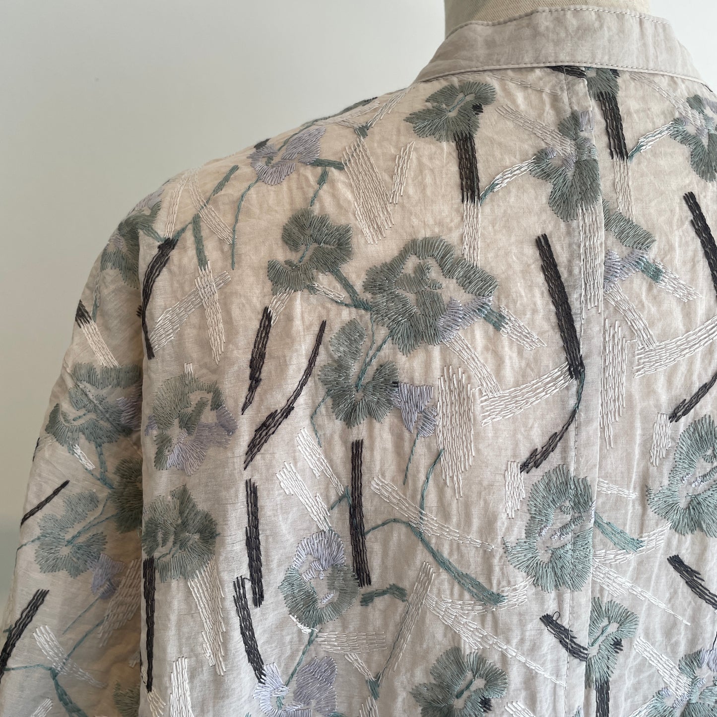 yuni//Cotton Nylon sheer blooming embroidery シャツ 1701BL011262