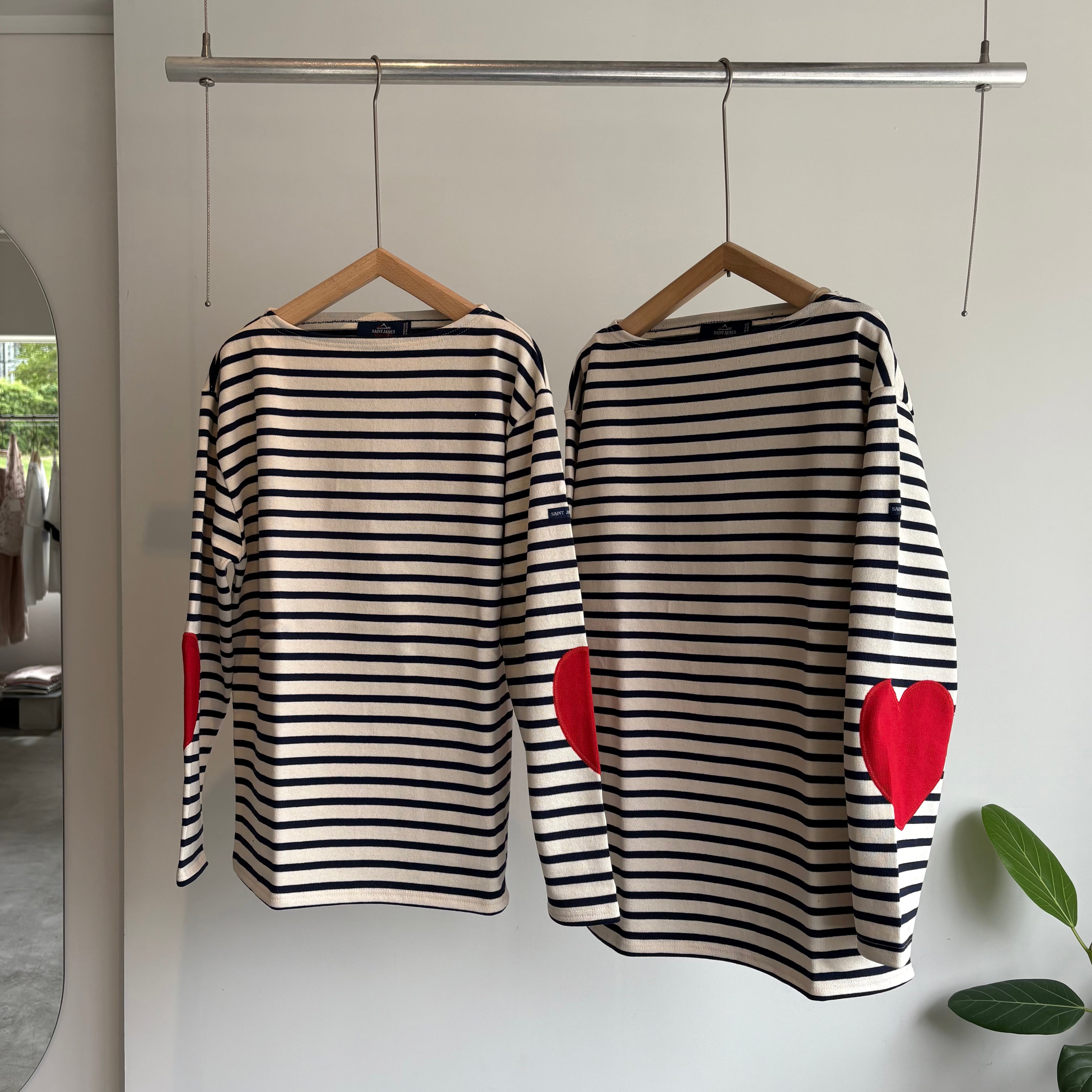 美品‼️SAINT JAMES ウェッソン　エルボーパッチT5 saint james ハートのエルボーパッチがかわいいウエッソン生地の