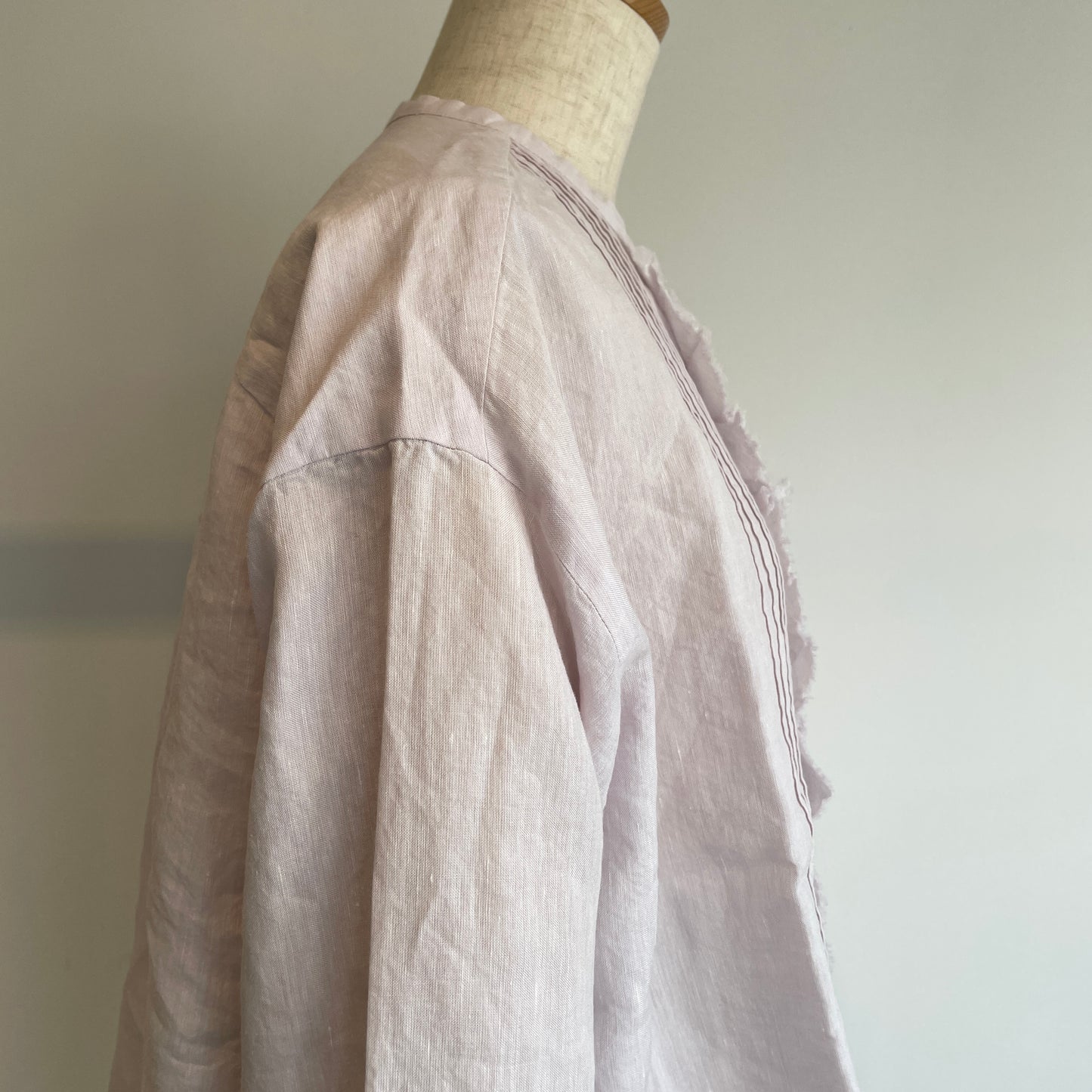 handsofcreation //Linen/Ra/chambrayプチスタンドタックフリルBL 01610612