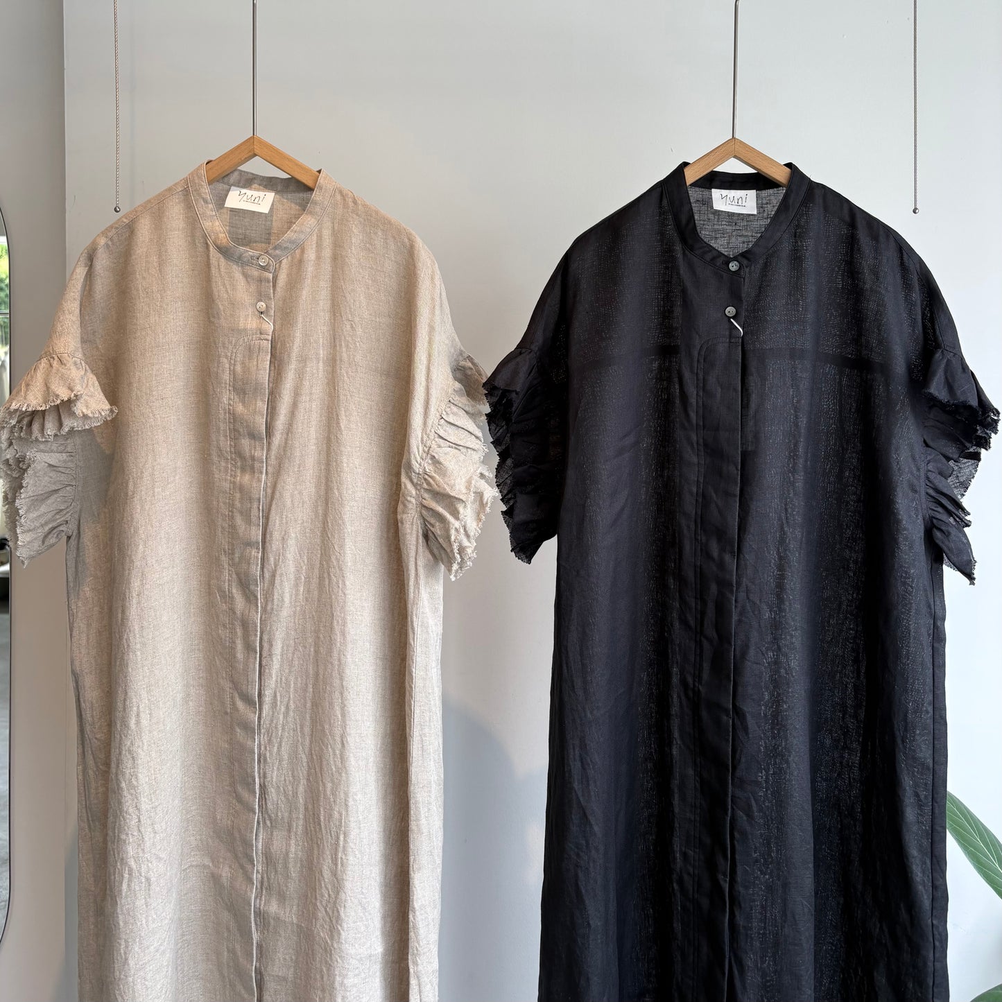 yuni//60/1Linen gather sleeves OP    1701OP026261
