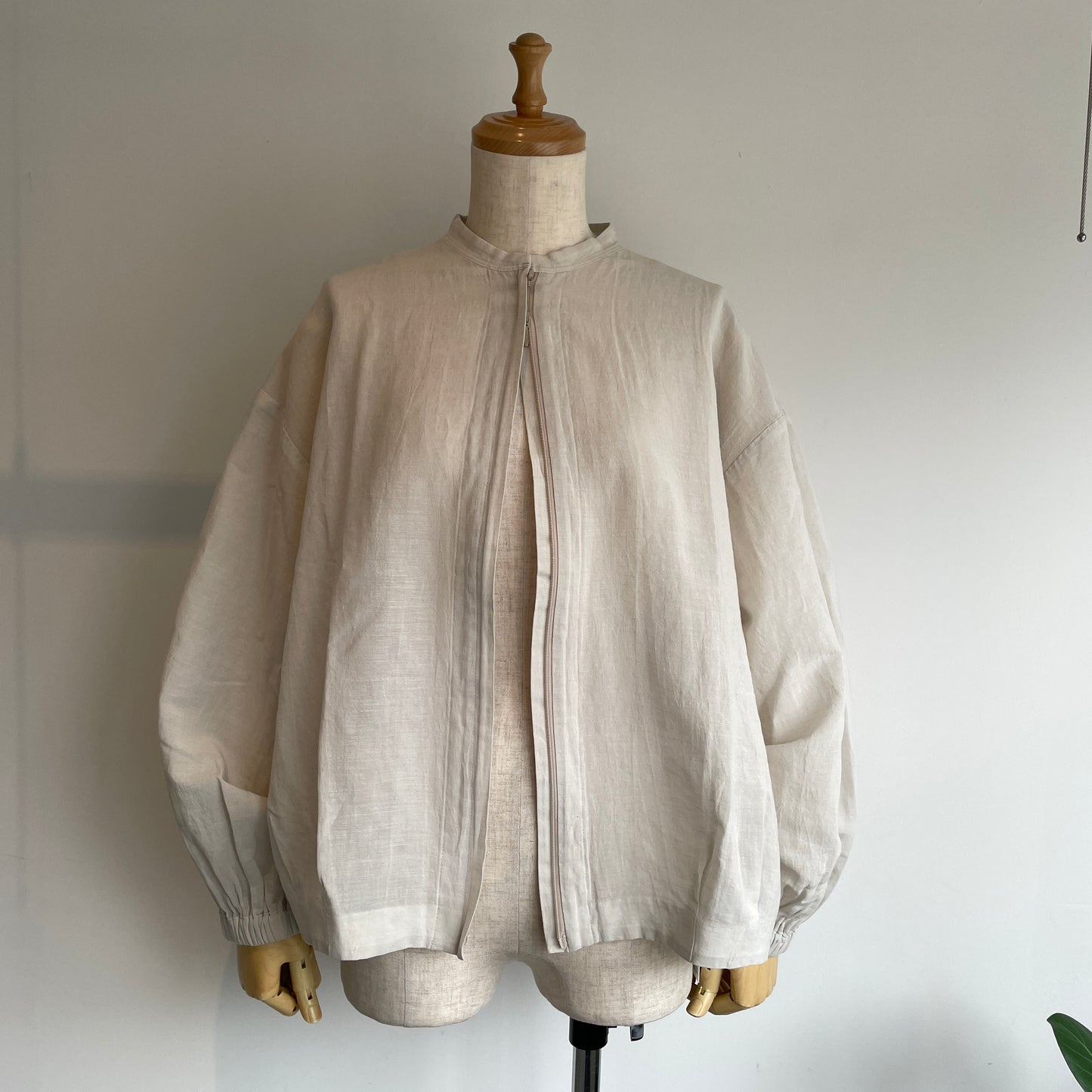 Aさま専用handsofcreation //CV100/2✕ 60/cotton/LinenCloth バンドカラーシアブルゾン　01610403