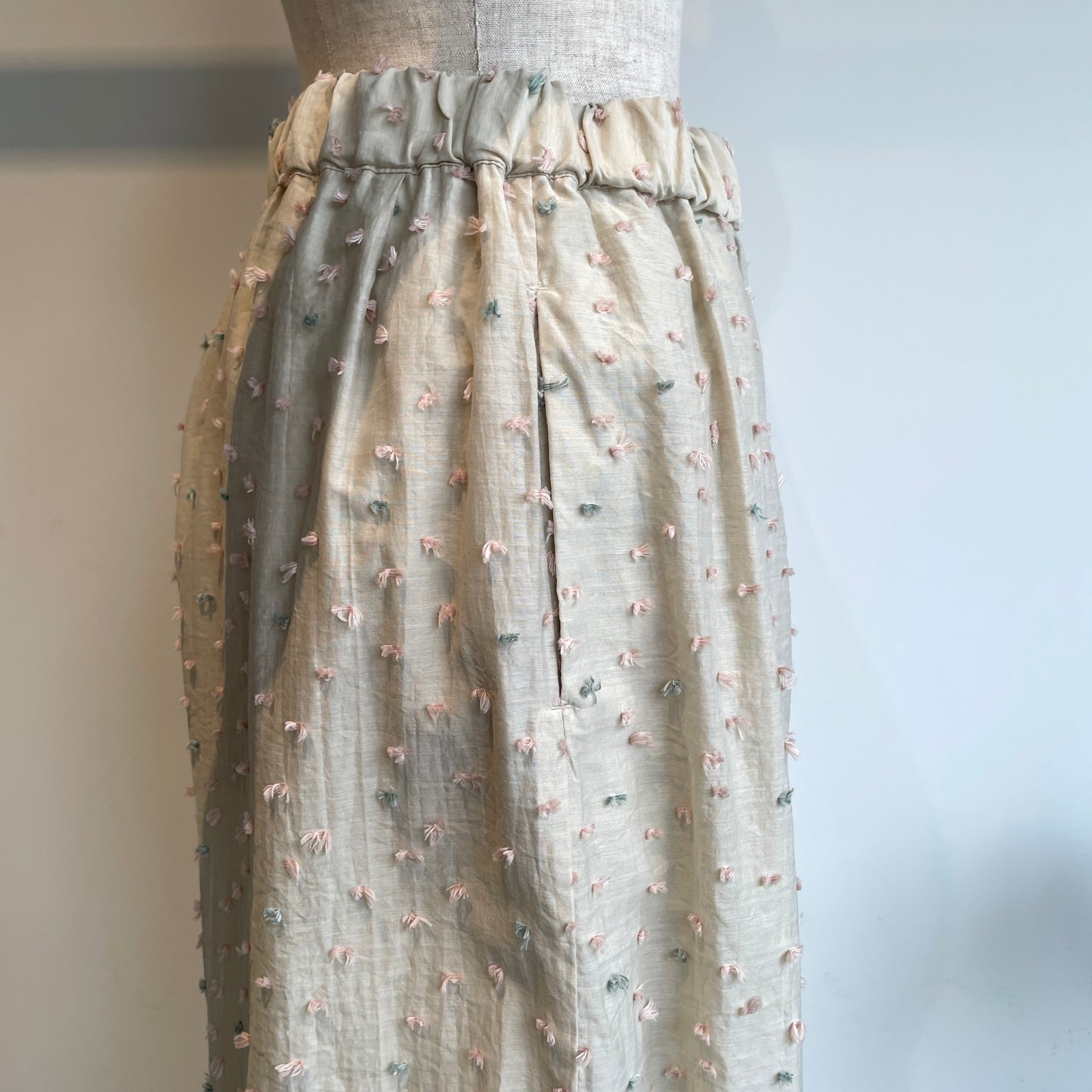 qiri//花吹雪’ jacquard ギャザーワイドパンツ 6301PT003261