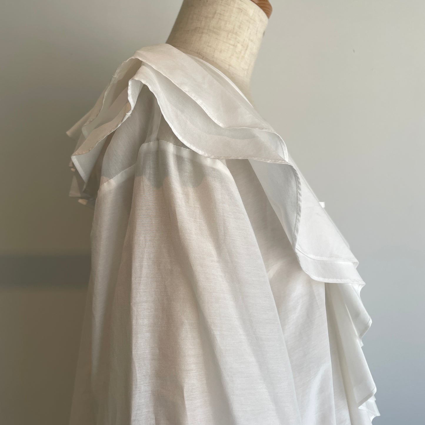 heriter//cotton silk raffle blouse H2-26-3003