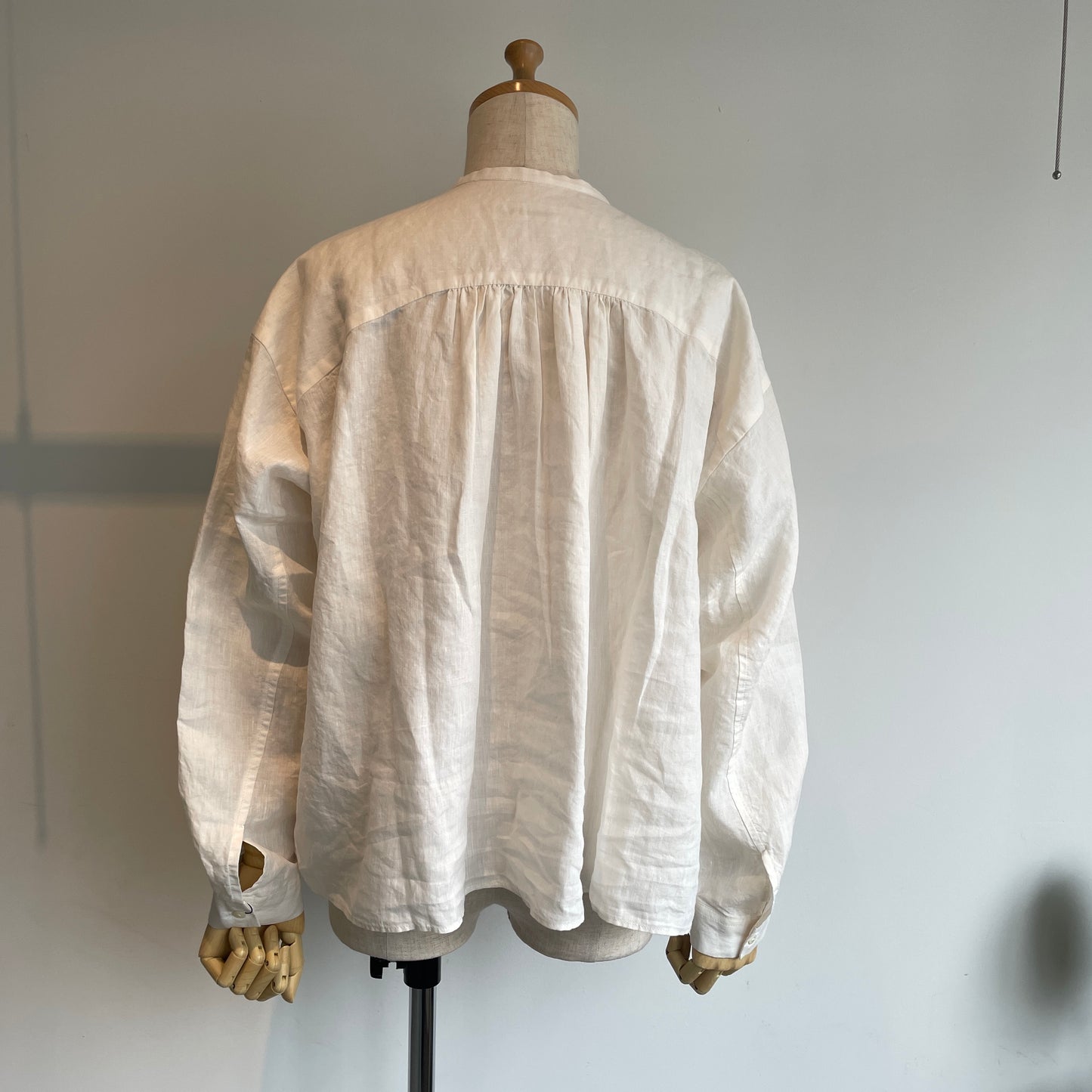 handsofcreation//Linen/Ra/chambrayプチスタンドタックフリルBL 01610612