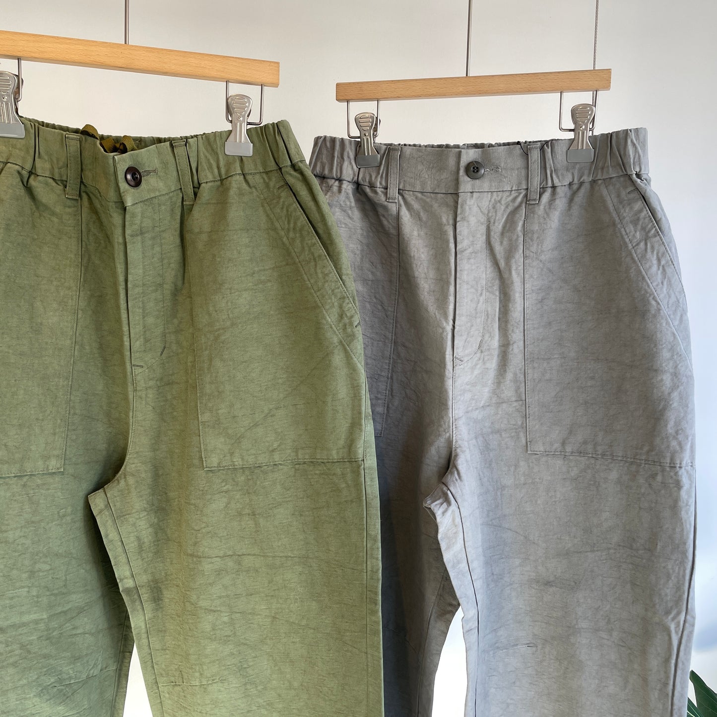 handsofcreation//綿麻リバーシブルカルゼファナージュワークパンツ　0161302