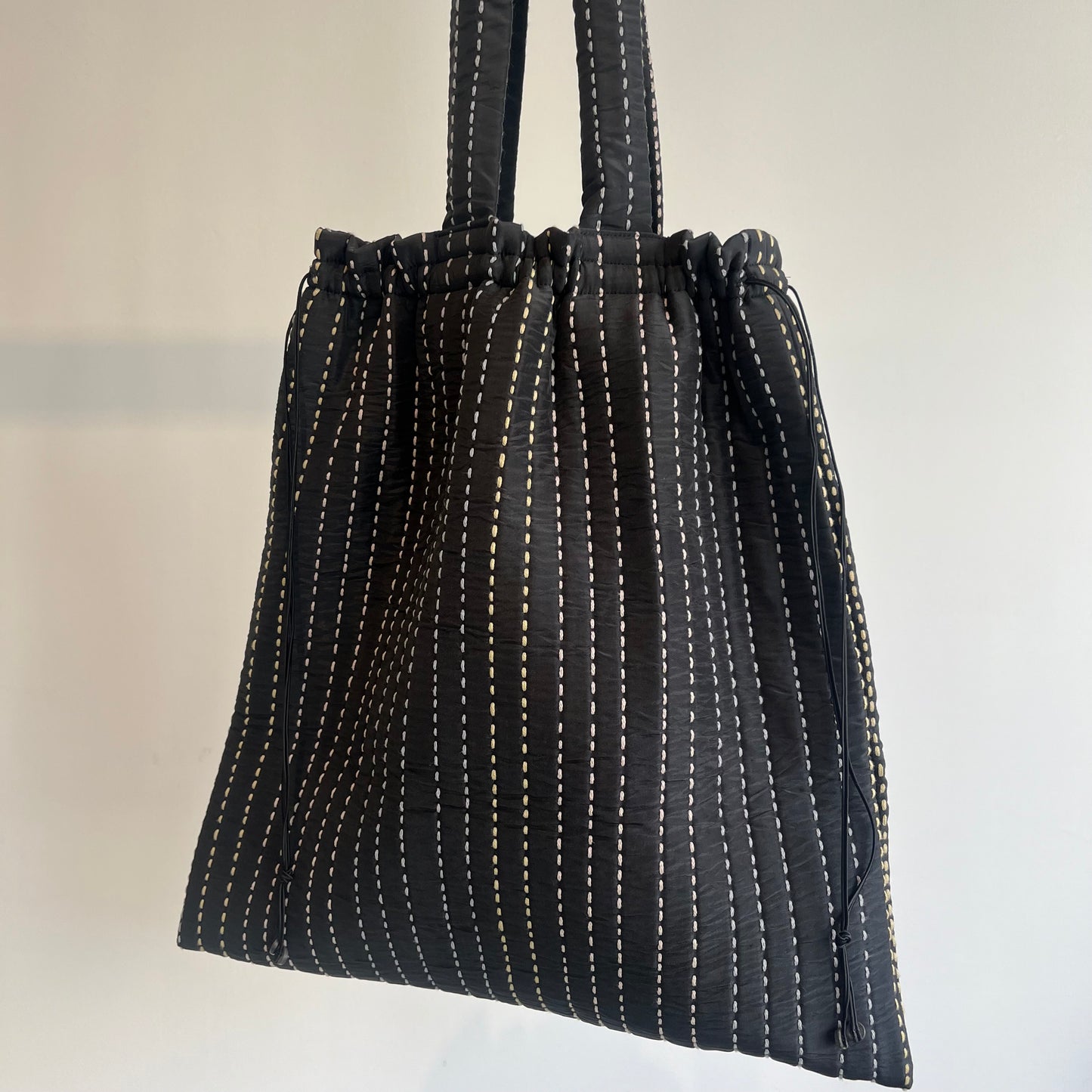 qiri//sashiko quilt JQ巾着bag BG004