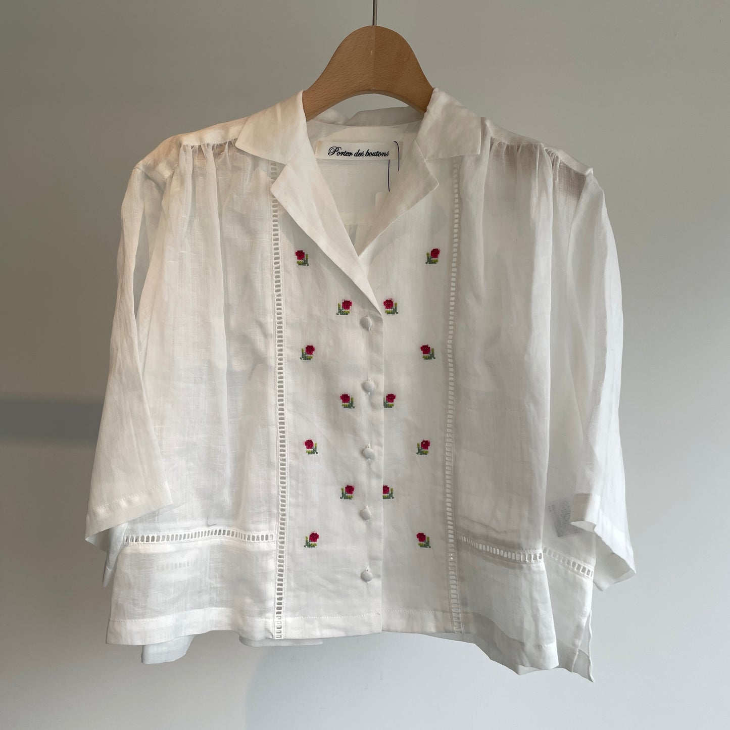 porter des boutons//boutonsオープンカラーシャツ　P21-1-028