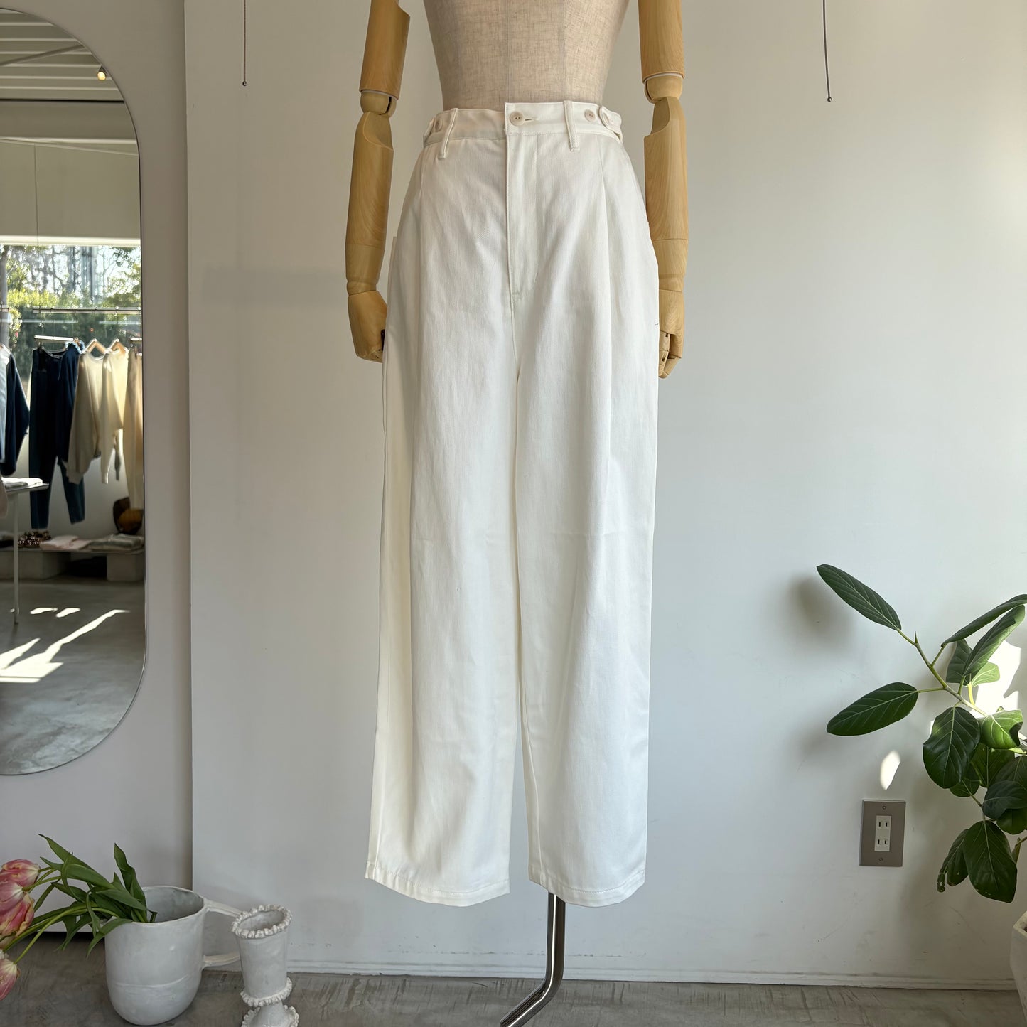 porterdesboutons//デニムワンタックパンツ　25107