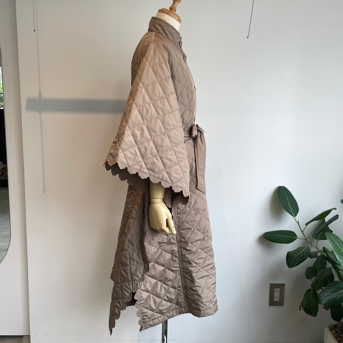 porterdesboutons//キルティングスカラップポンチョコート　P-14-1-057