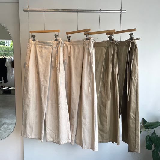 yuni//master seed Cotton chino wrap パンツ　1701PT007262