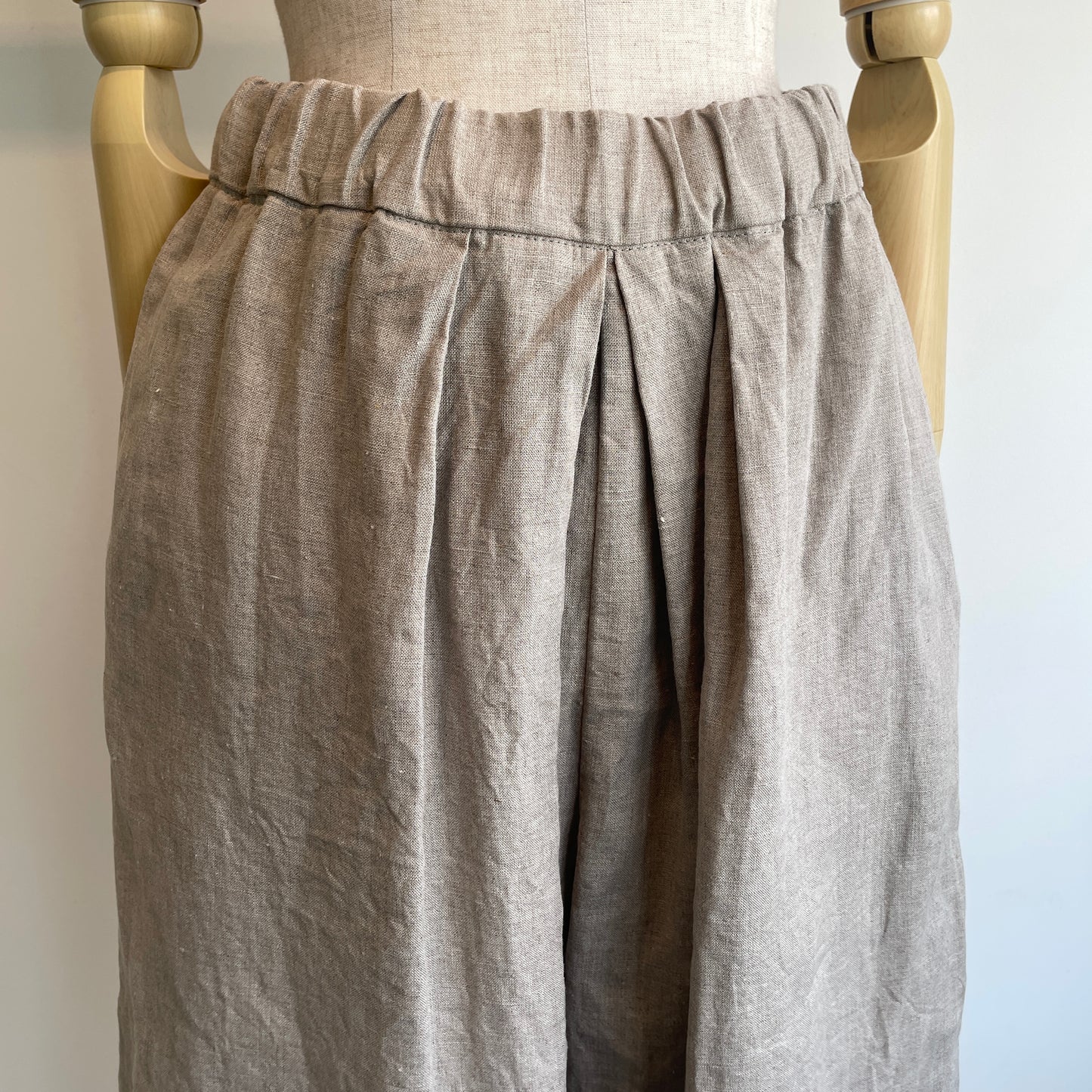yuni//40/1 Linen easy gum tack パンツ　1701PT028261