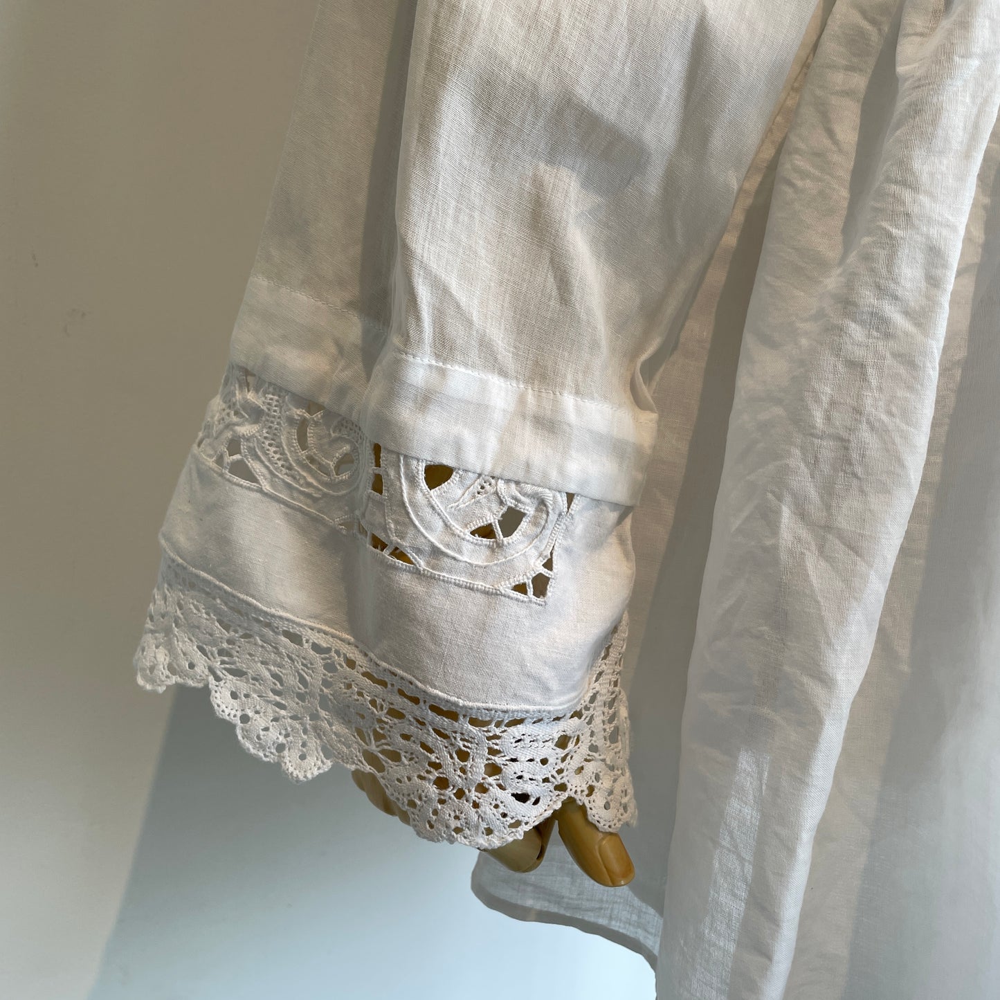 heriter//bobbin lace cutwork parts blouse HO-00-3079