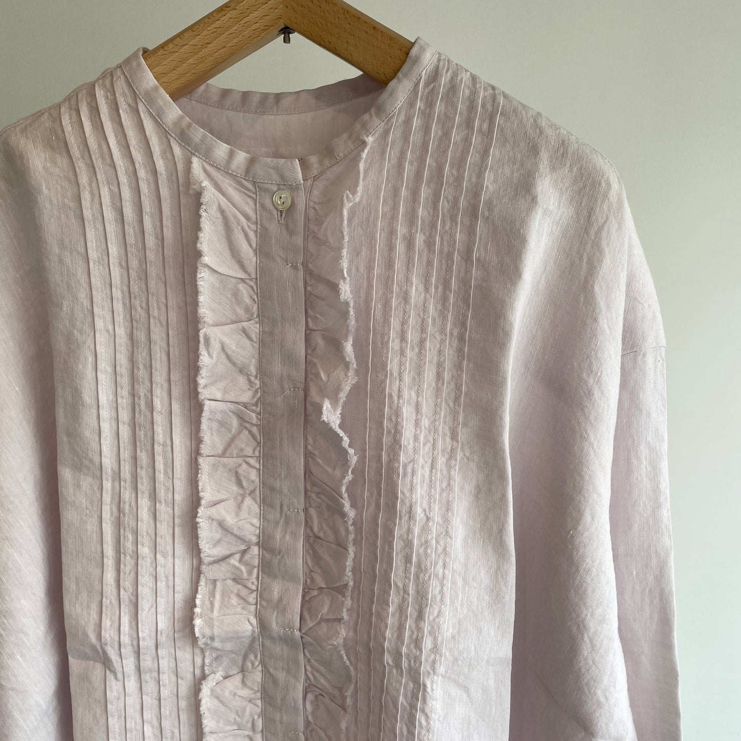 handsofcreation //Linen/Ra/chambrayプチスタンドタックフリルBL 01610612