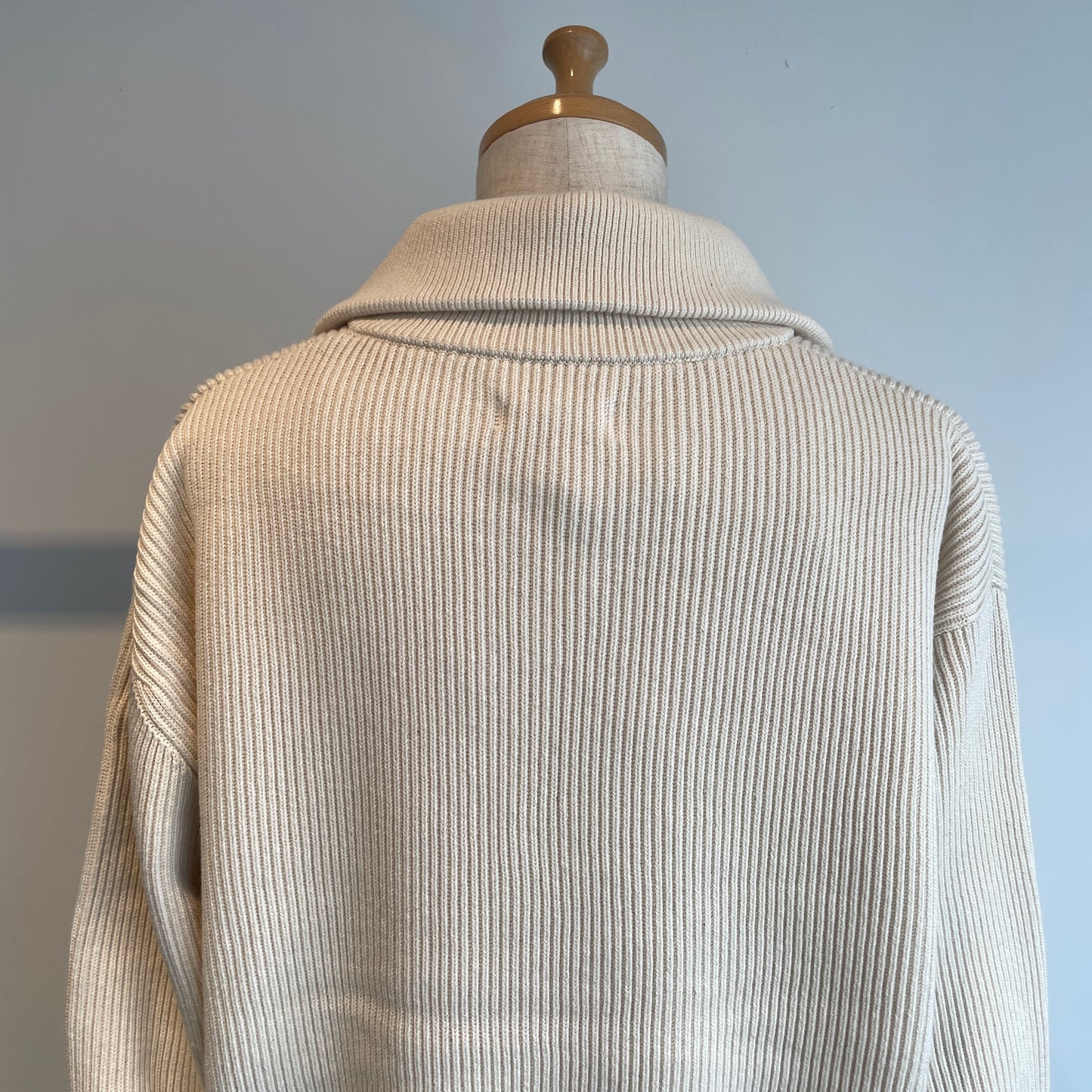 UNDYED //HALF ZIP AZE KNIT 25F214