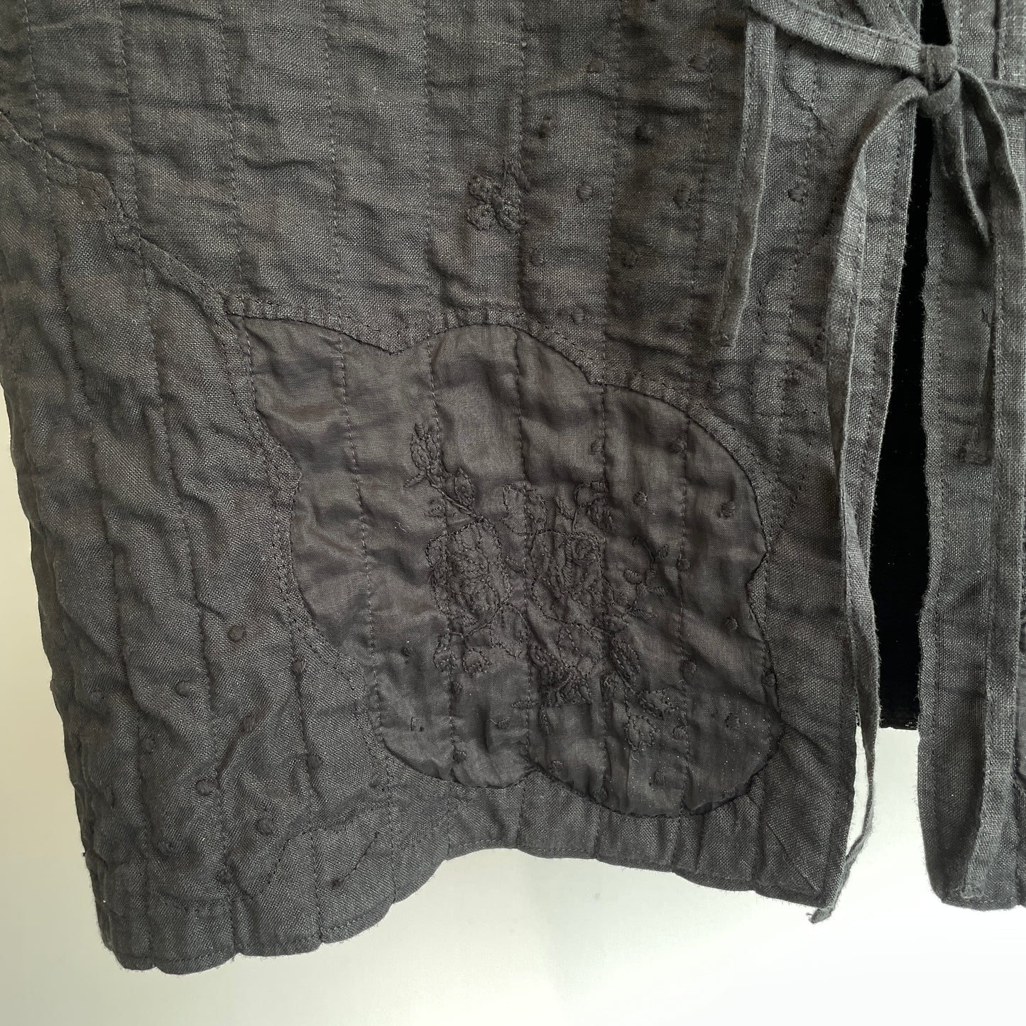 Heriter // tablecloth quilt gilet H0-00-3018