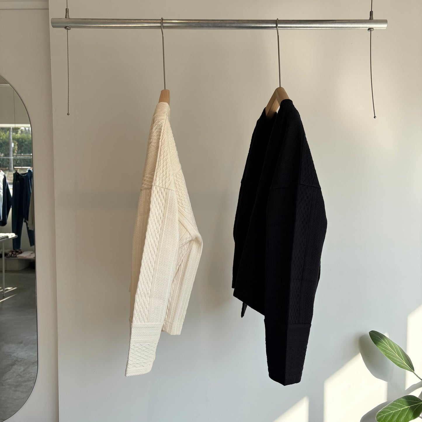 porter des boutons//マルチジャガードカーディガン　P-25068