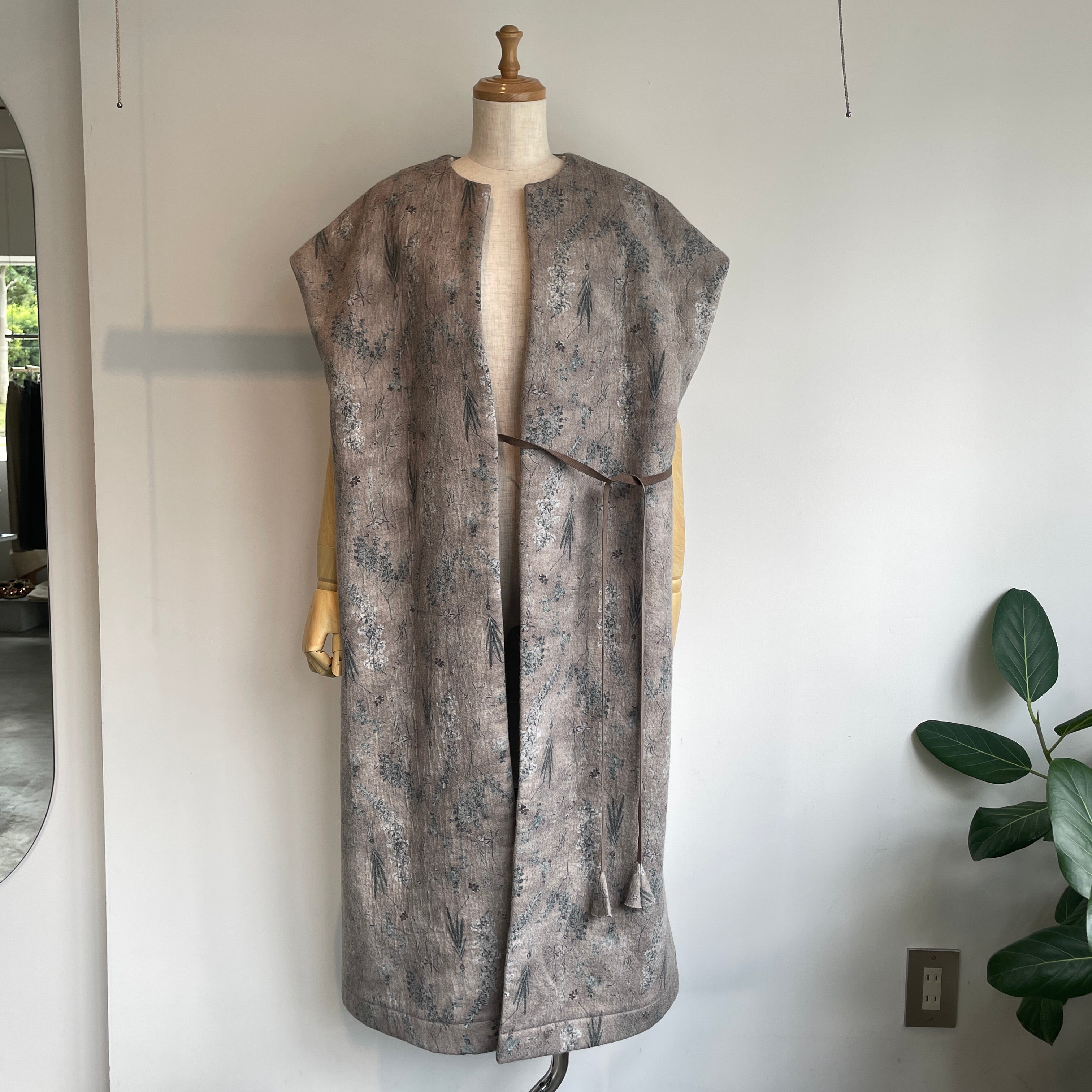 qiri //old letter flowers long gilet 6301OP005252 – hibikiru