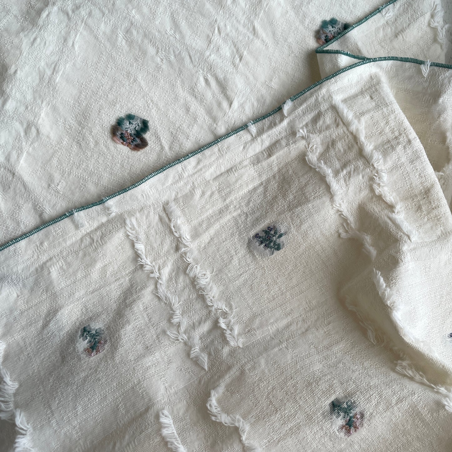 qiri //fleurs' lace jacquard stole 6301CU002261