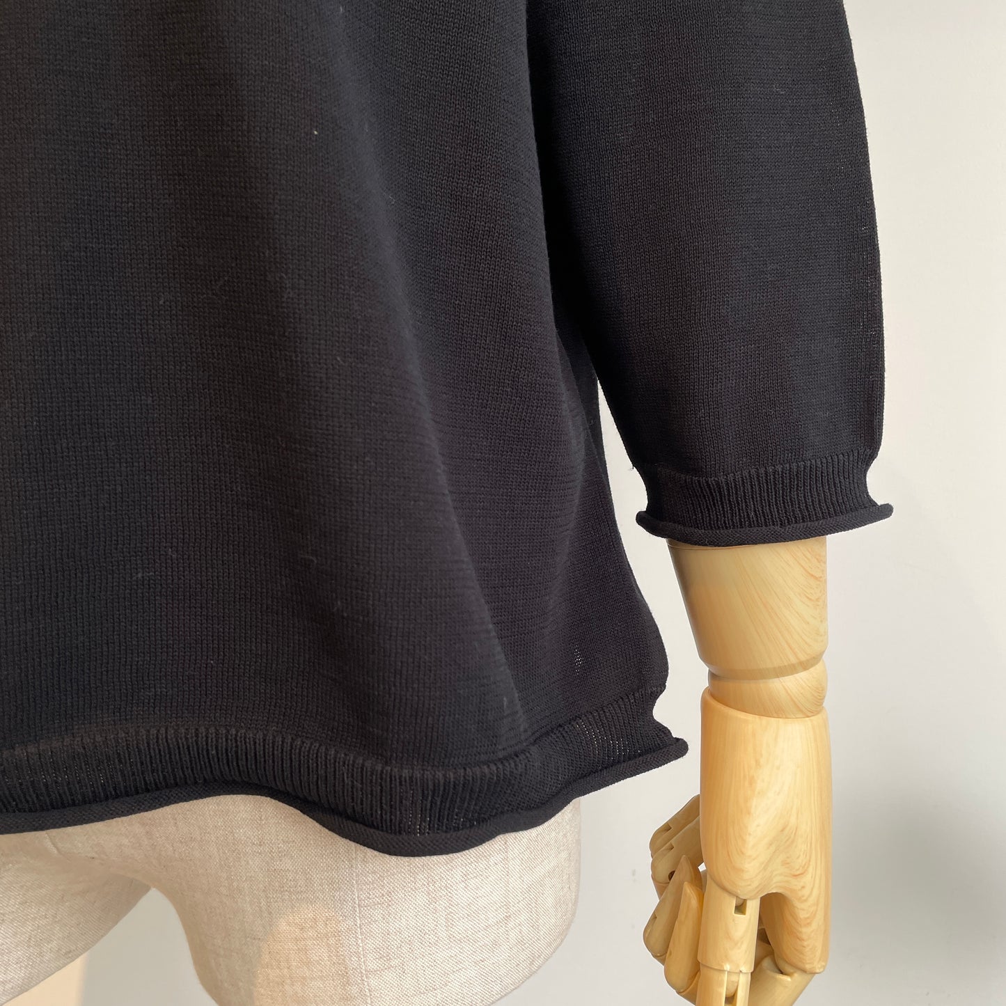 handsofcreation//強撚COTTON15Lホールガーメント7分袖ポケットP/0 03610701