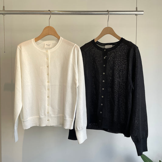 yuni //12G和紙/Polyester カーディガン　1701KN007261