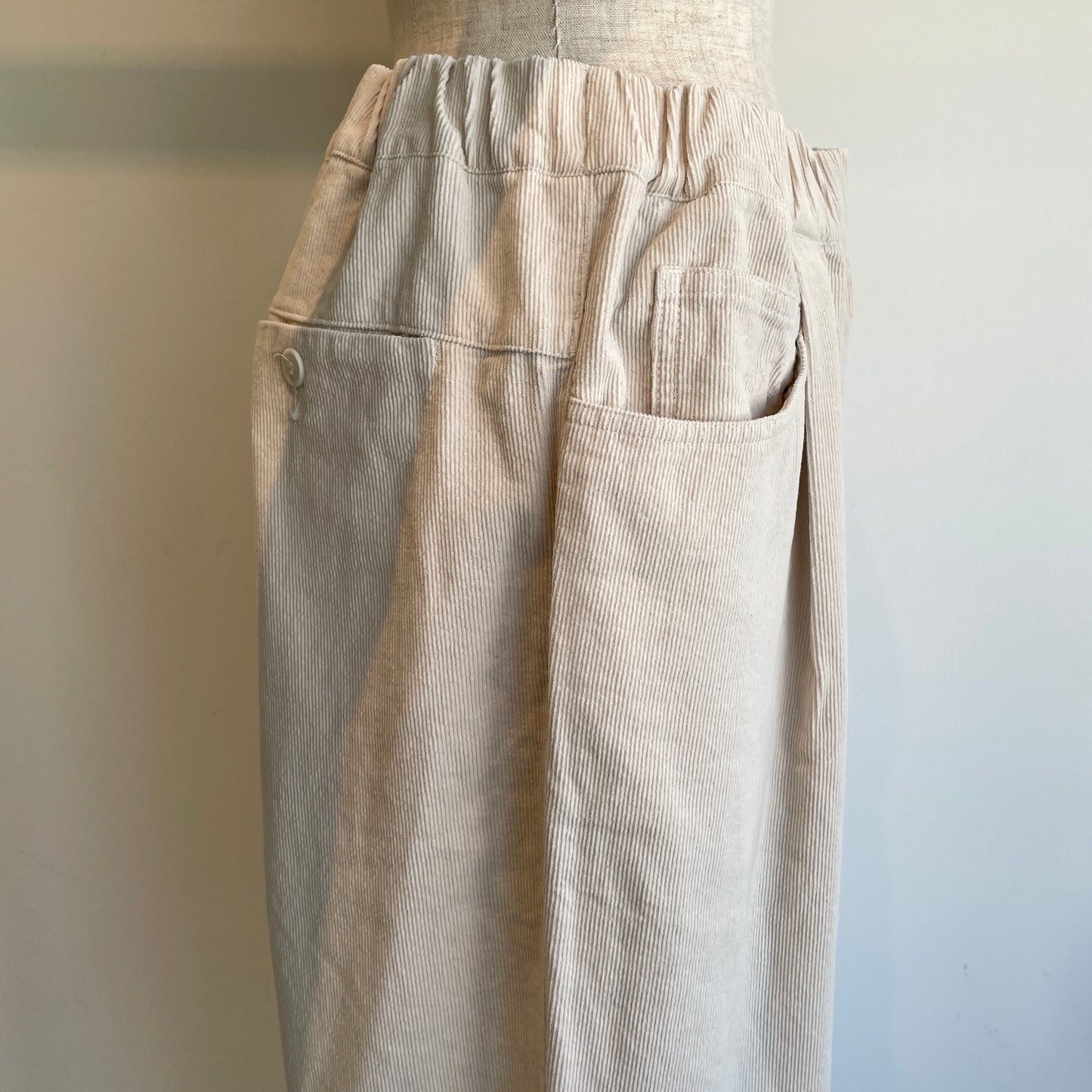 handsofcreation//16Wコール東炊きイージーストレートパンツ　01640328