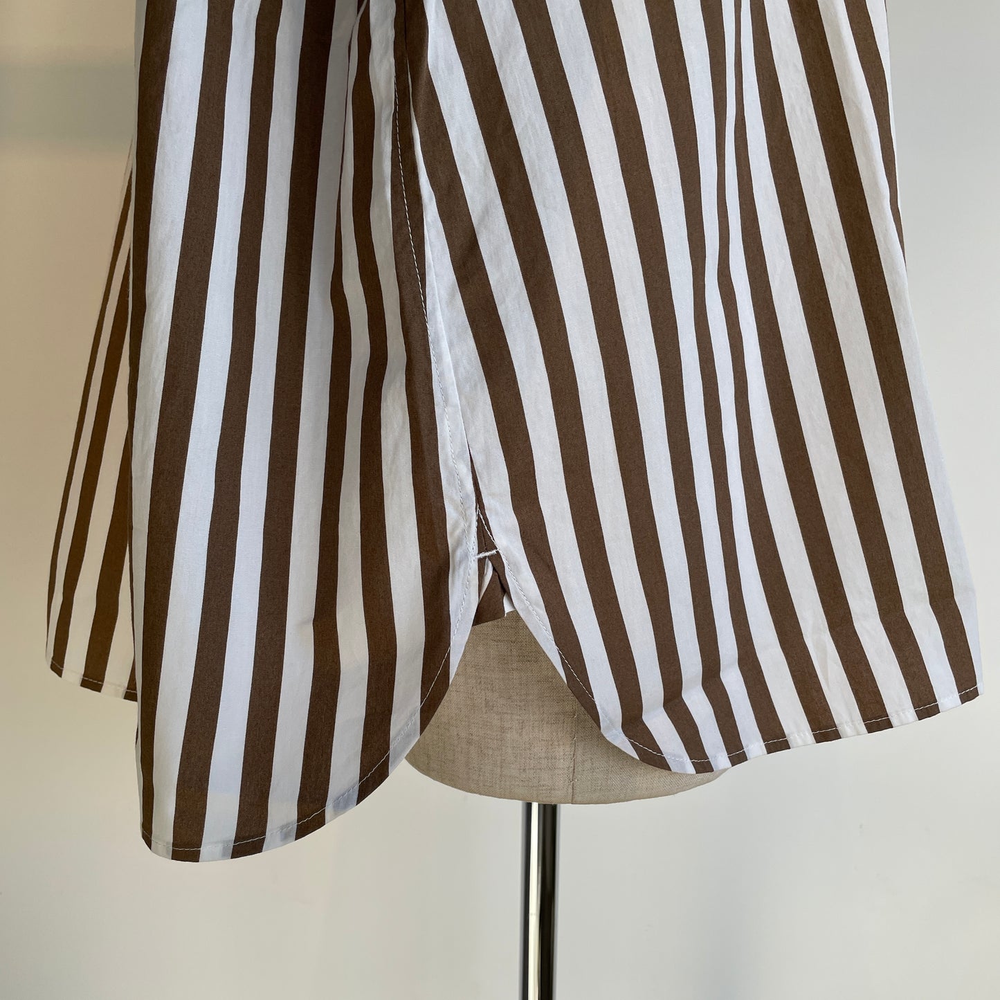 handsofcreation//50ブロードストライププリントラウンドカラーシャツ　01610604