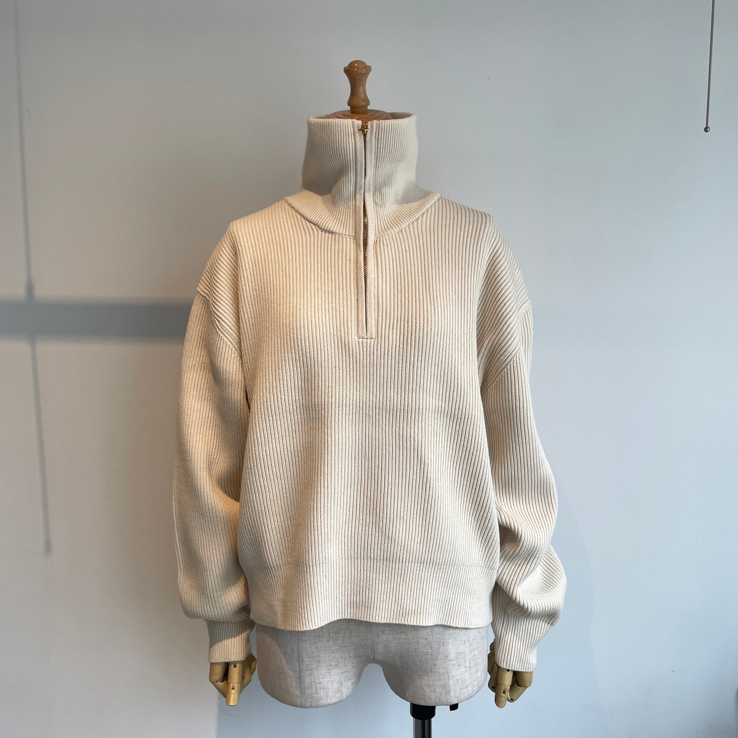 UNDYED //HALF ZIP AZE KNIT 25F214