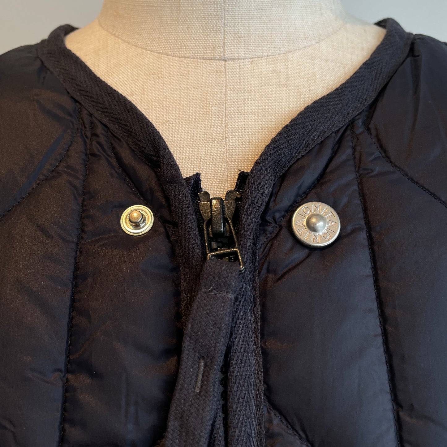 TAION//ミリタリー M65 ライナーWジップ ショートダウンジャケット-ソフトシェル TAION -M65LSZBML-1SHORT