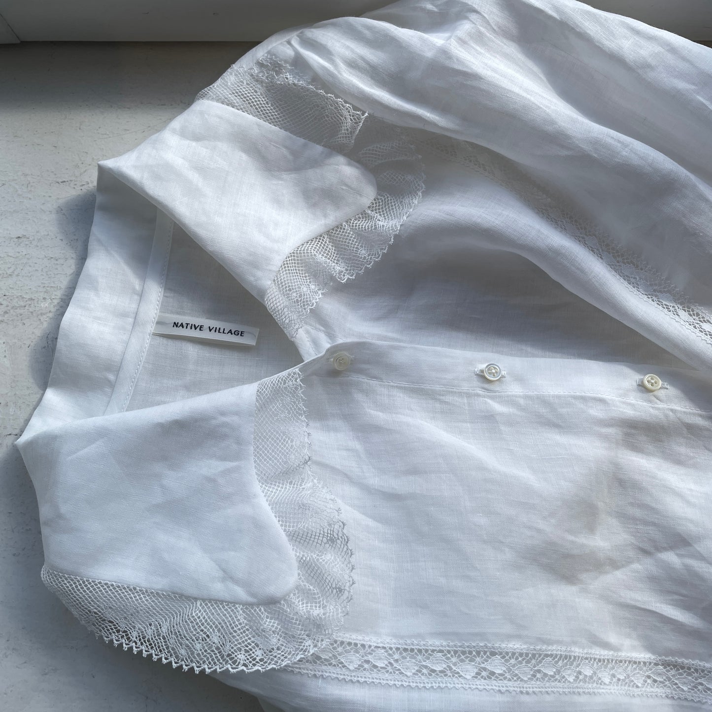 NATIVE VILLAGE//No.6 寂静 ロングスリーブレースブラウス　31261-06207