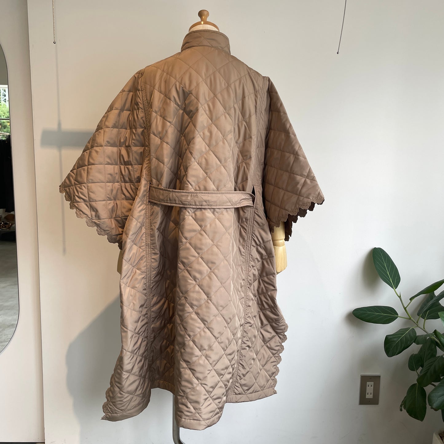 porterdesboutons//キルティングスカラップポンチョコート　P-14-1-057